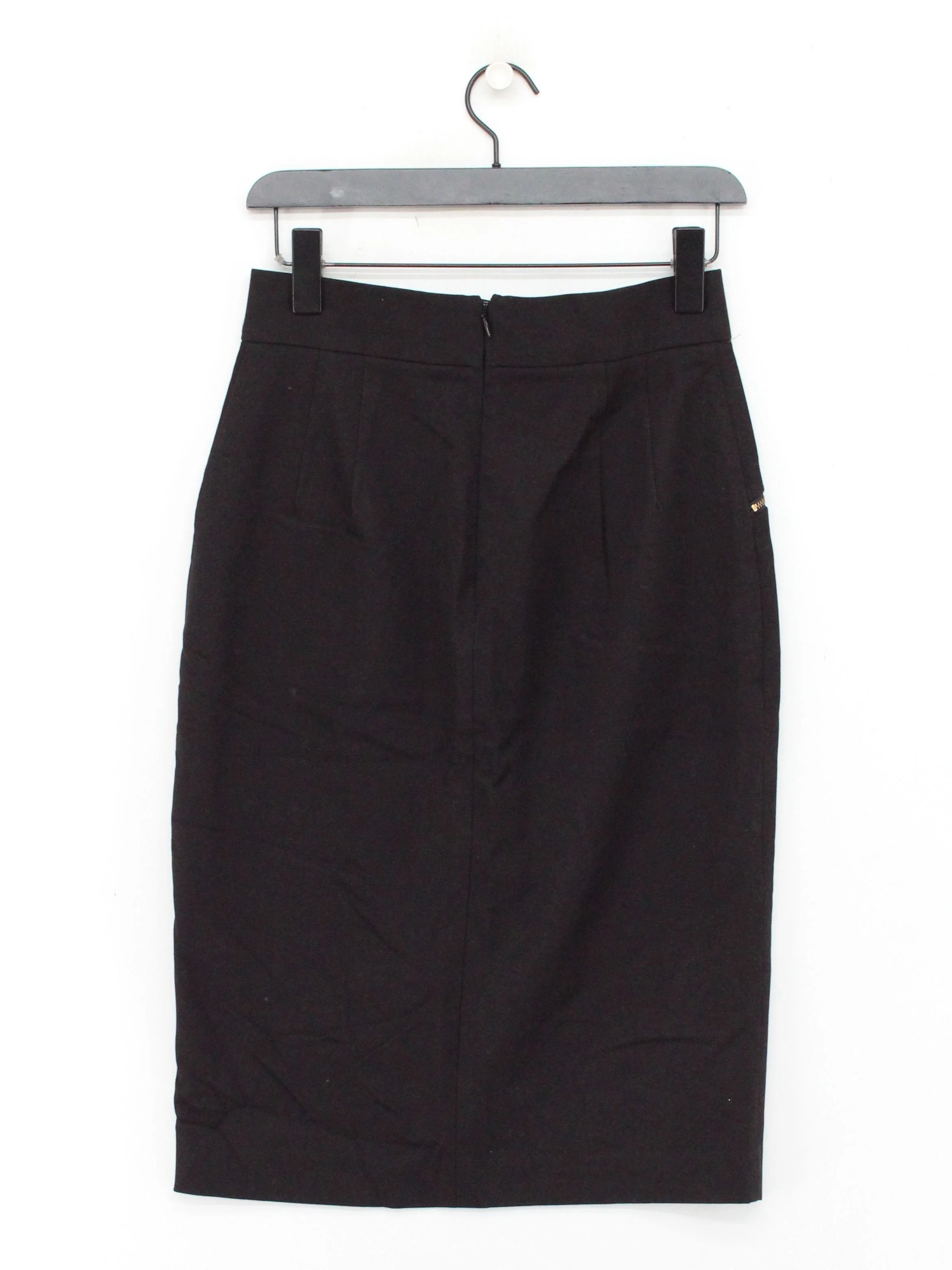 Banana Republic Women's Midi Skirt UK 10 Black Cotton - Image 2