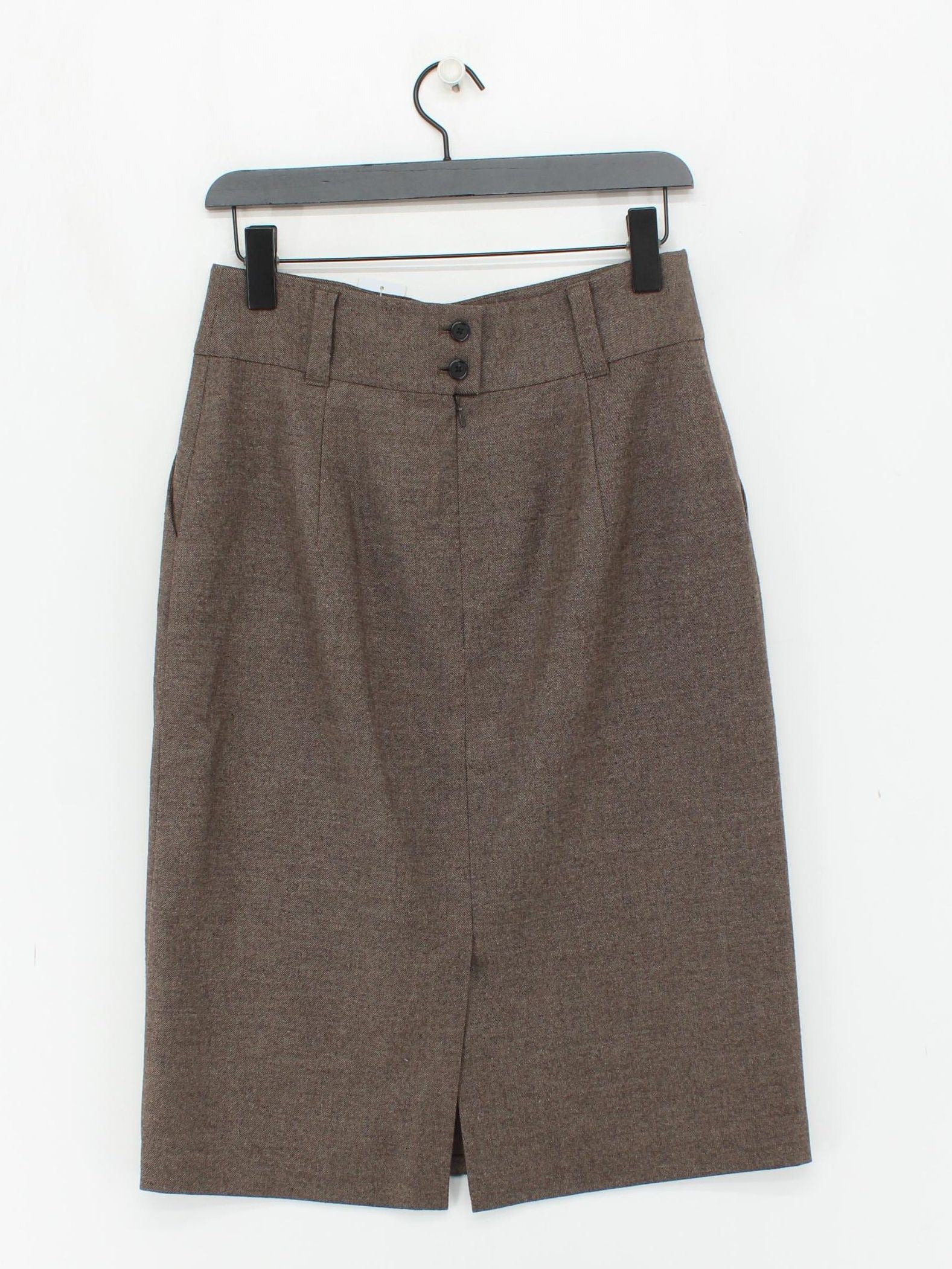 Banana Republic Women's Midi Skirt UK 12 Brown Wool - Image 2