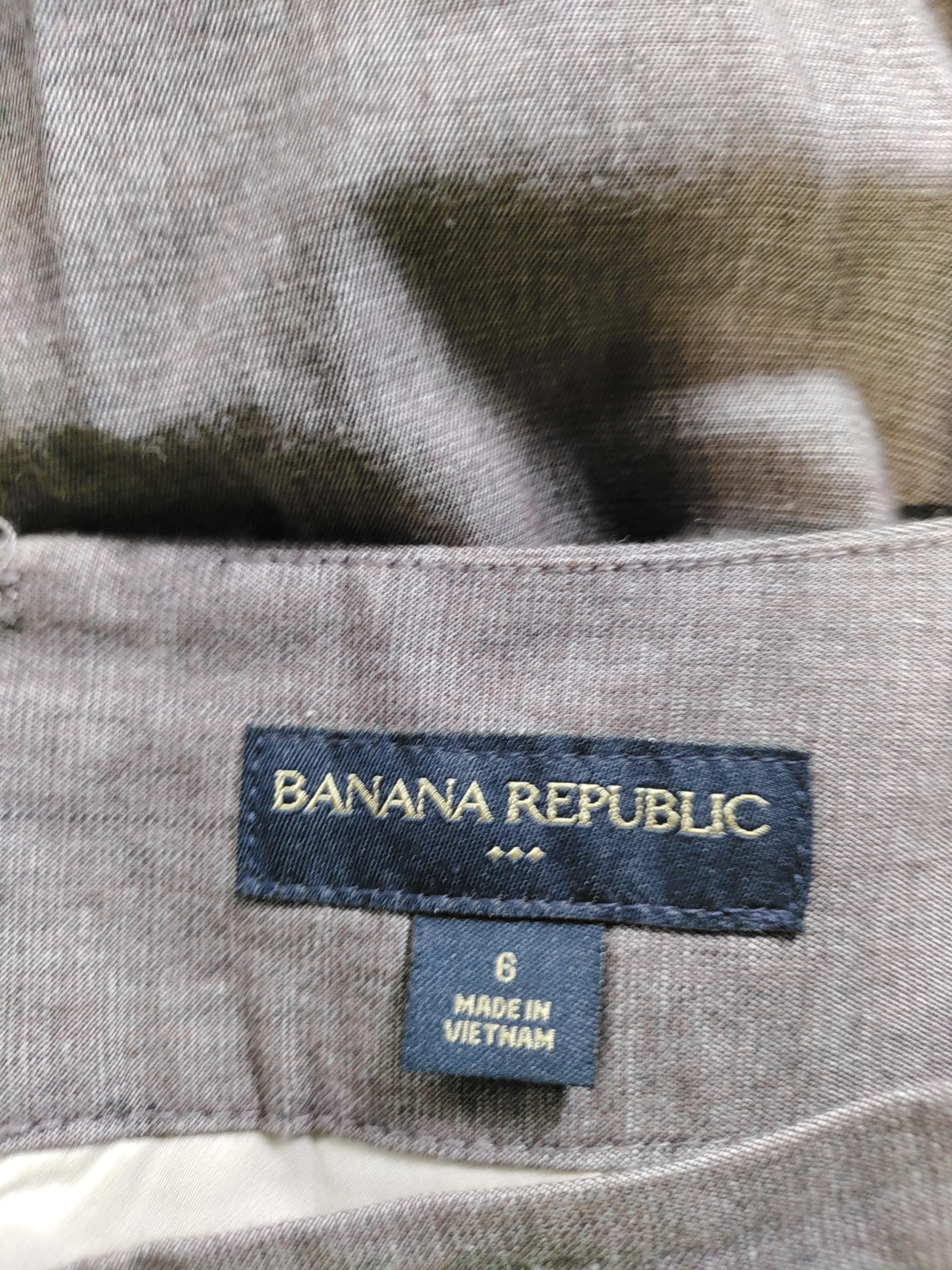 Banana Republic Women's Mini Skirt UK 10 Brown Cotton with Linen, Spandex Mini - Image 5