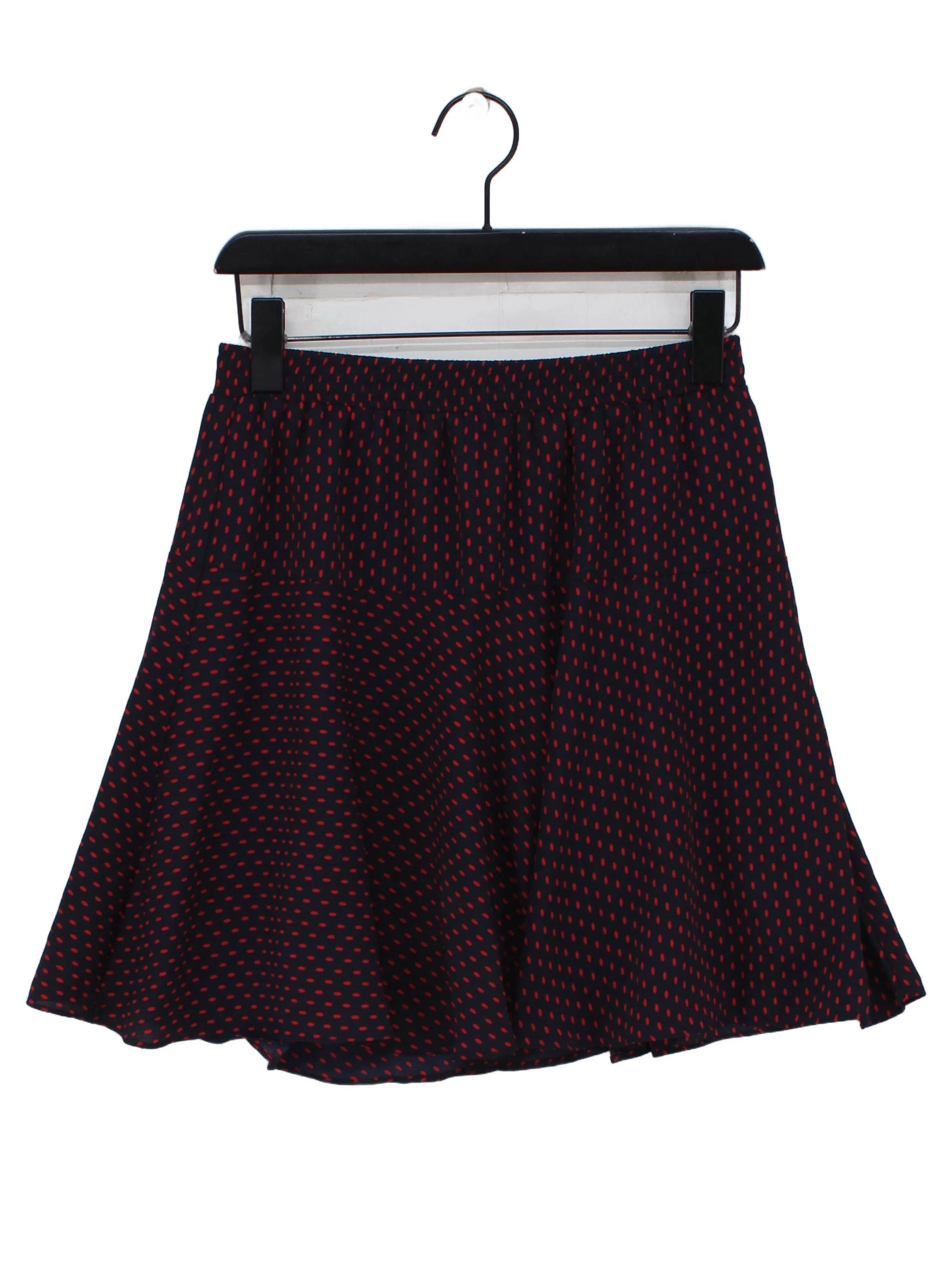 Banana Republic Women's Mini Skirt XS Blue Polkadot 100% Polyester Short Mini