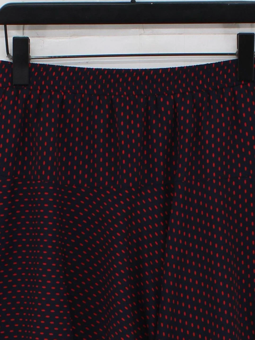 Banana Republic Women's Mini Skirt XS Blue Polkadot 100% Polyester Short Mini - Image 3
