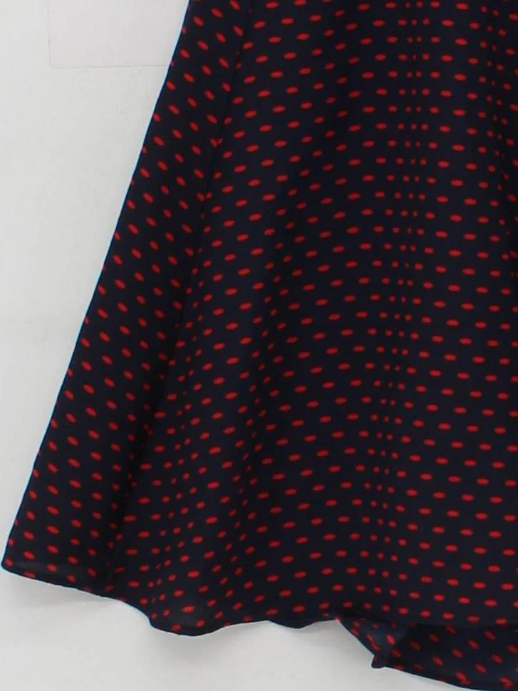 Banana Republic Women's Mini Skirt XS Blue Polkadot 100% Polyester Short Mini - Image 4