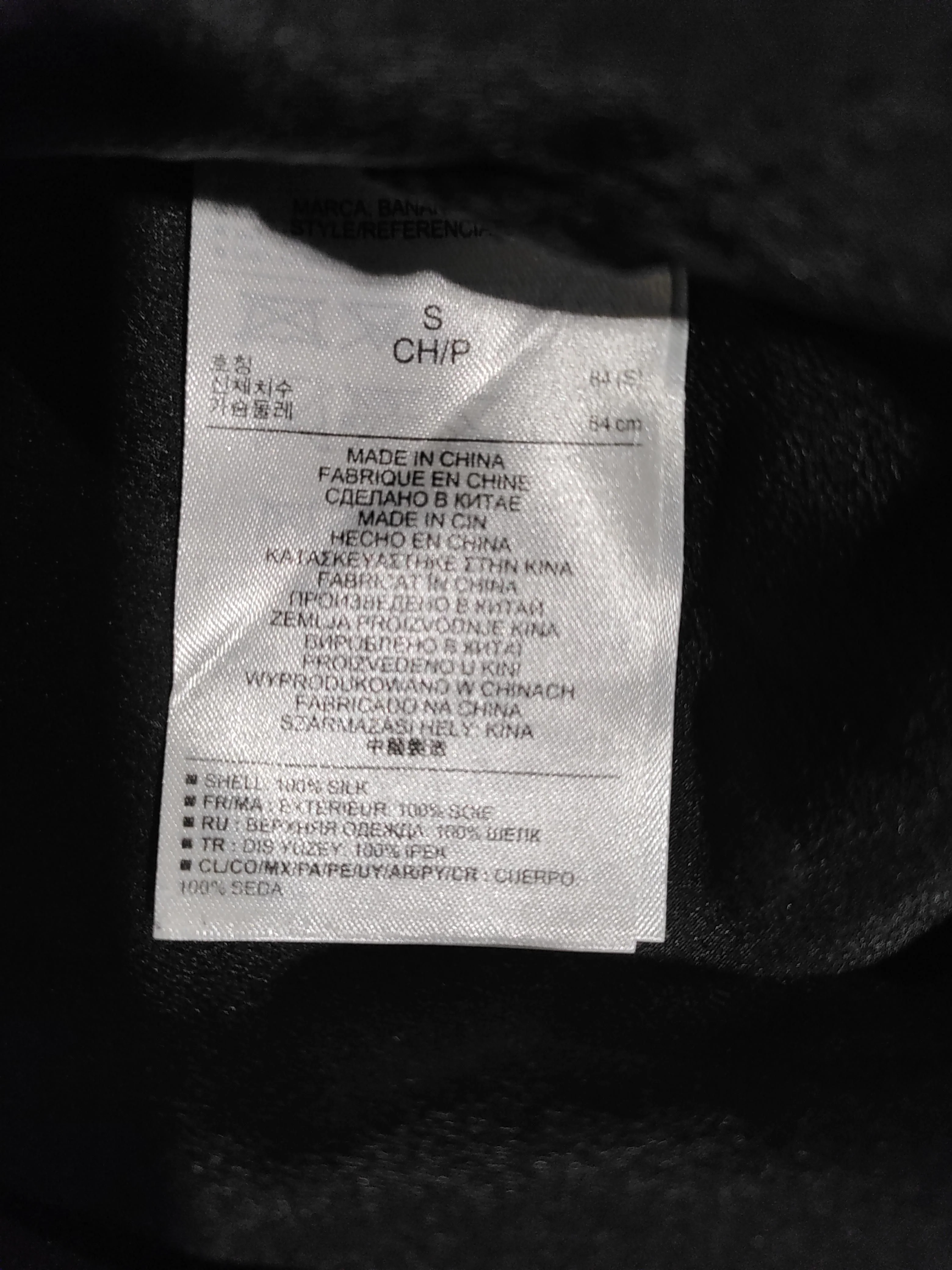 Banana Republic Women's Shirt S Black 100% Silk Long Sleeve Collared Basic - Image 6