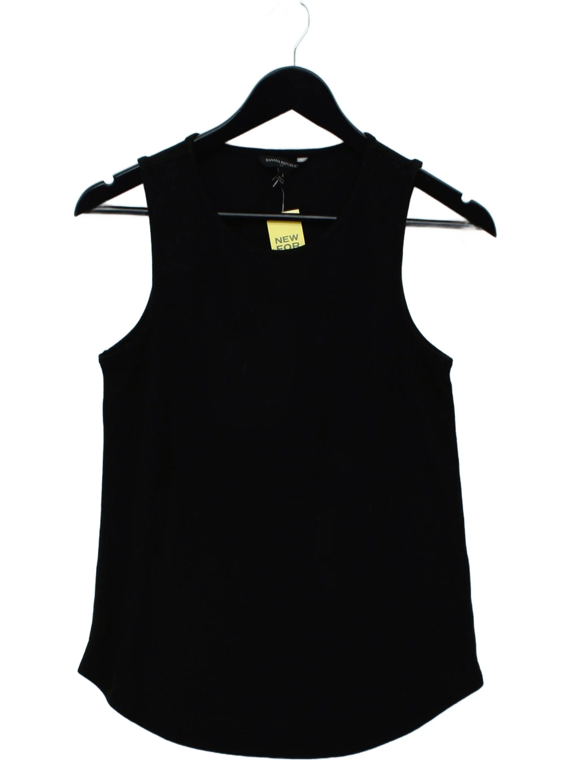 Banana Republic Women's T-Shirt S Black 100% Other Sleeveless Round Neck Basic