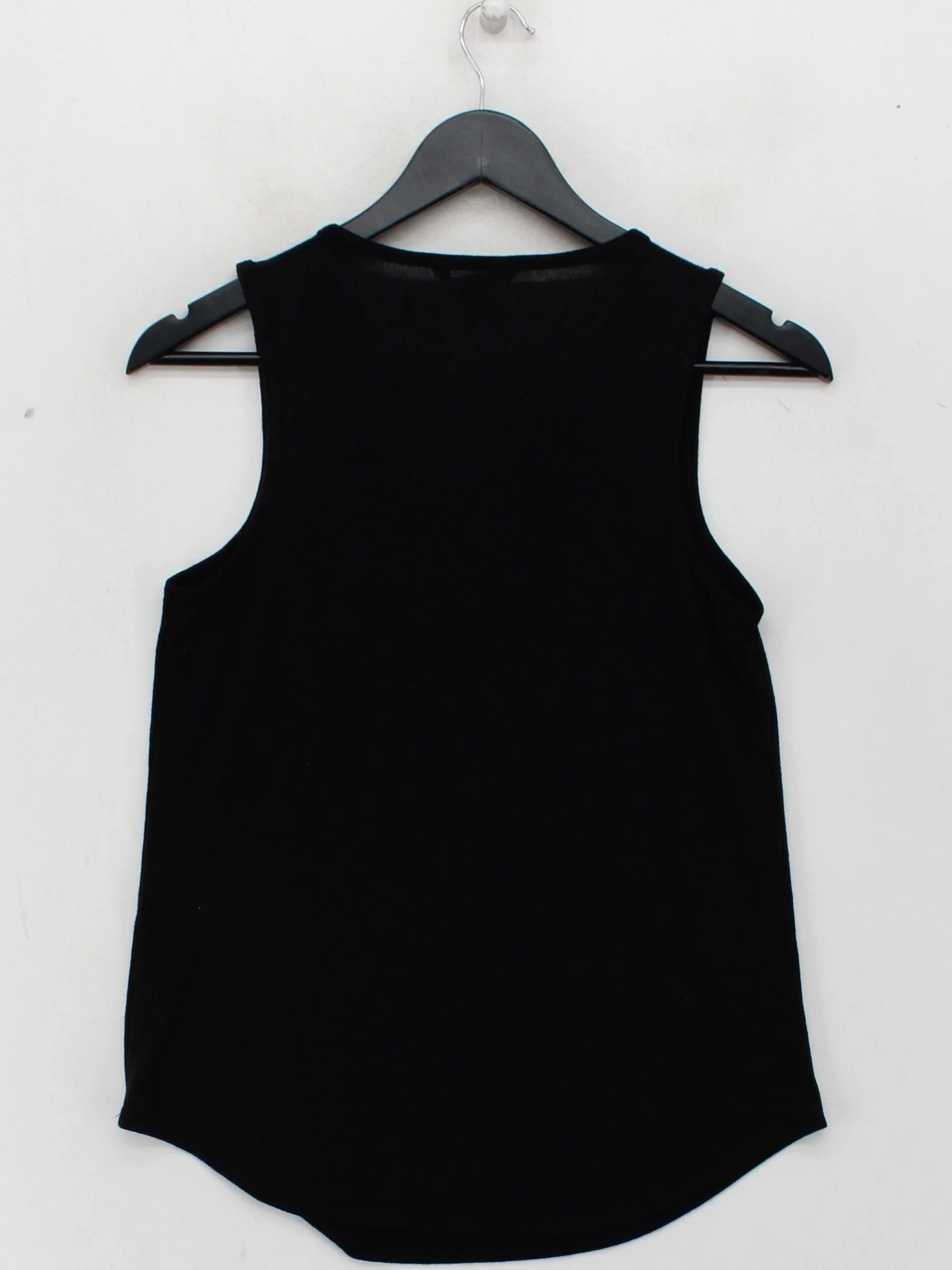 Banana Republic Women's T-Shirt S Black 100% Other Sleeveless Round Neck Basic - Image 2
