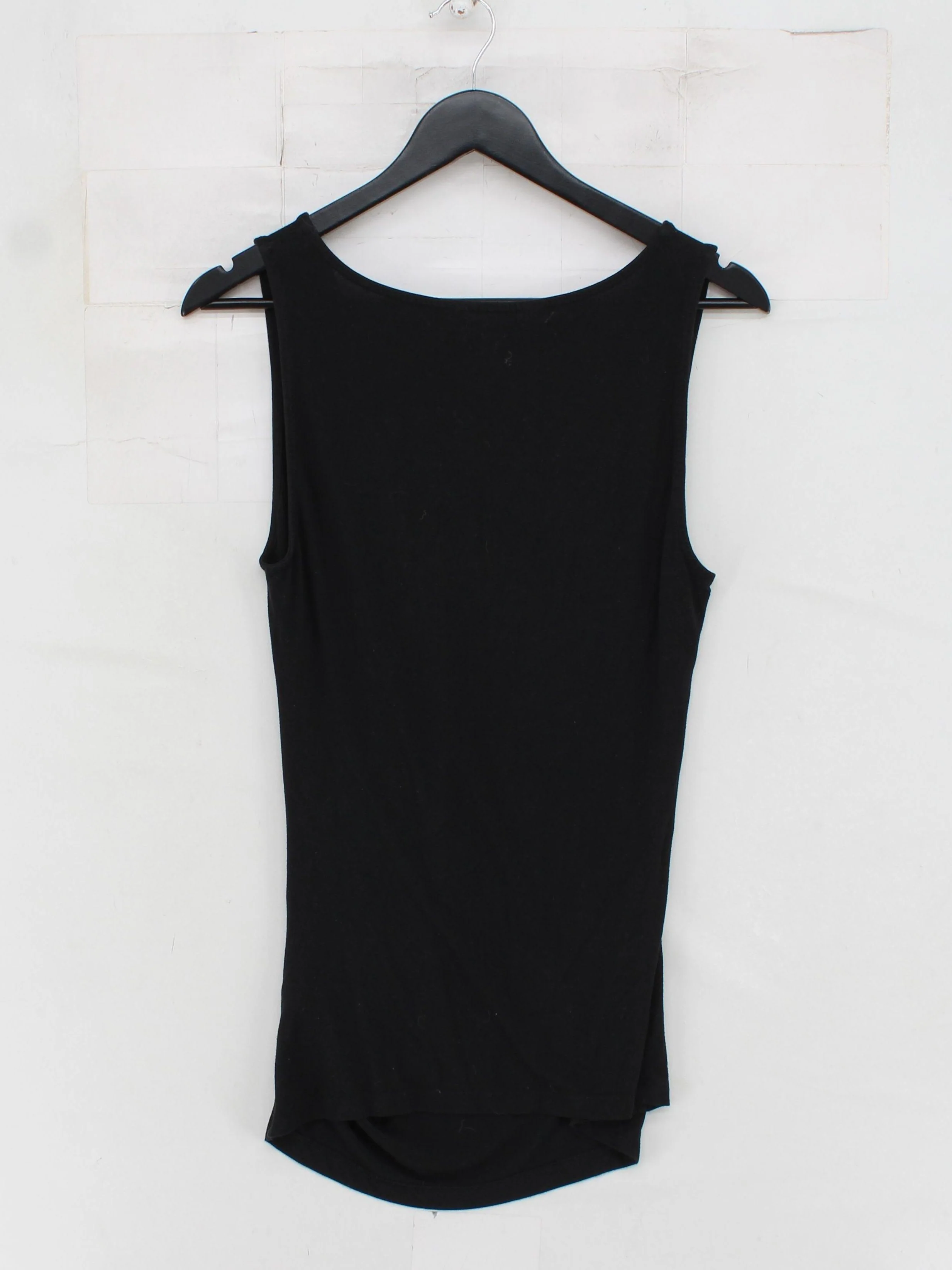 Banana Republic Women's T-Shirt S Black Viscose with Spandex Basic - Image 2