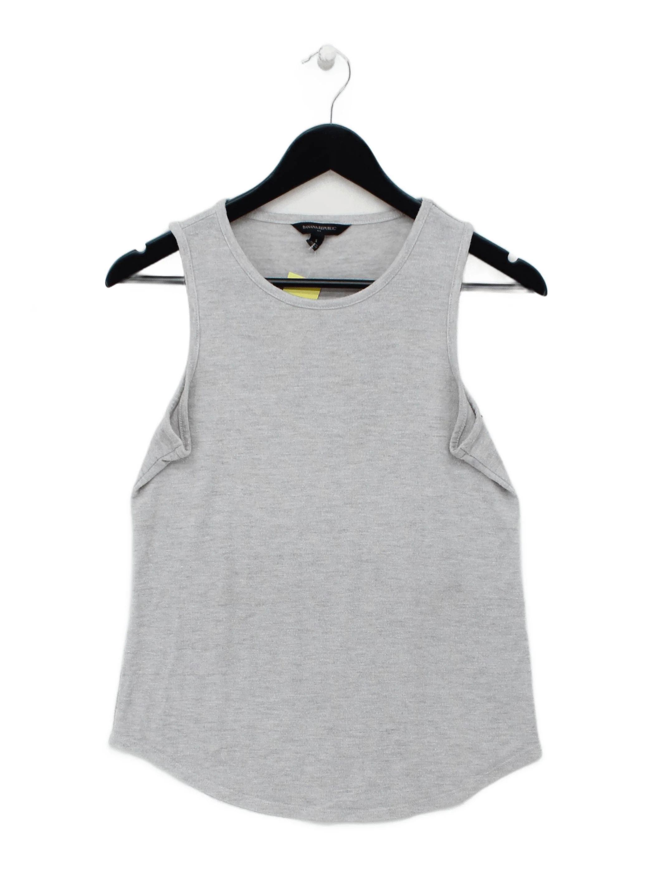 Banana Republic Women's T-Shirt S Grey 100% Other Sleeveless Round Neck Basic