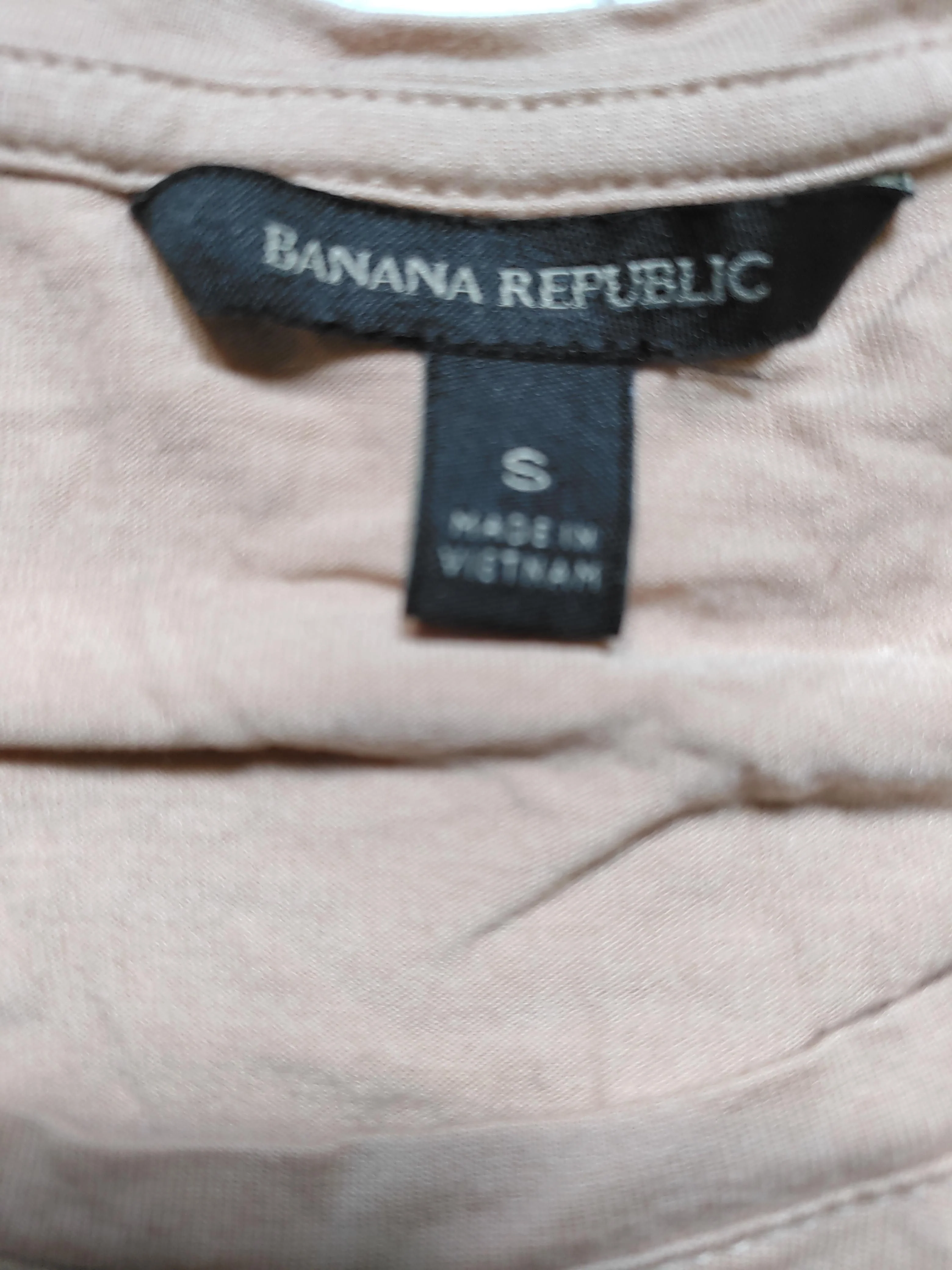Banana Republic Women's T-Shirt S Tan 100% Viscose Short Sleeve Round Neck Basic - Image 5