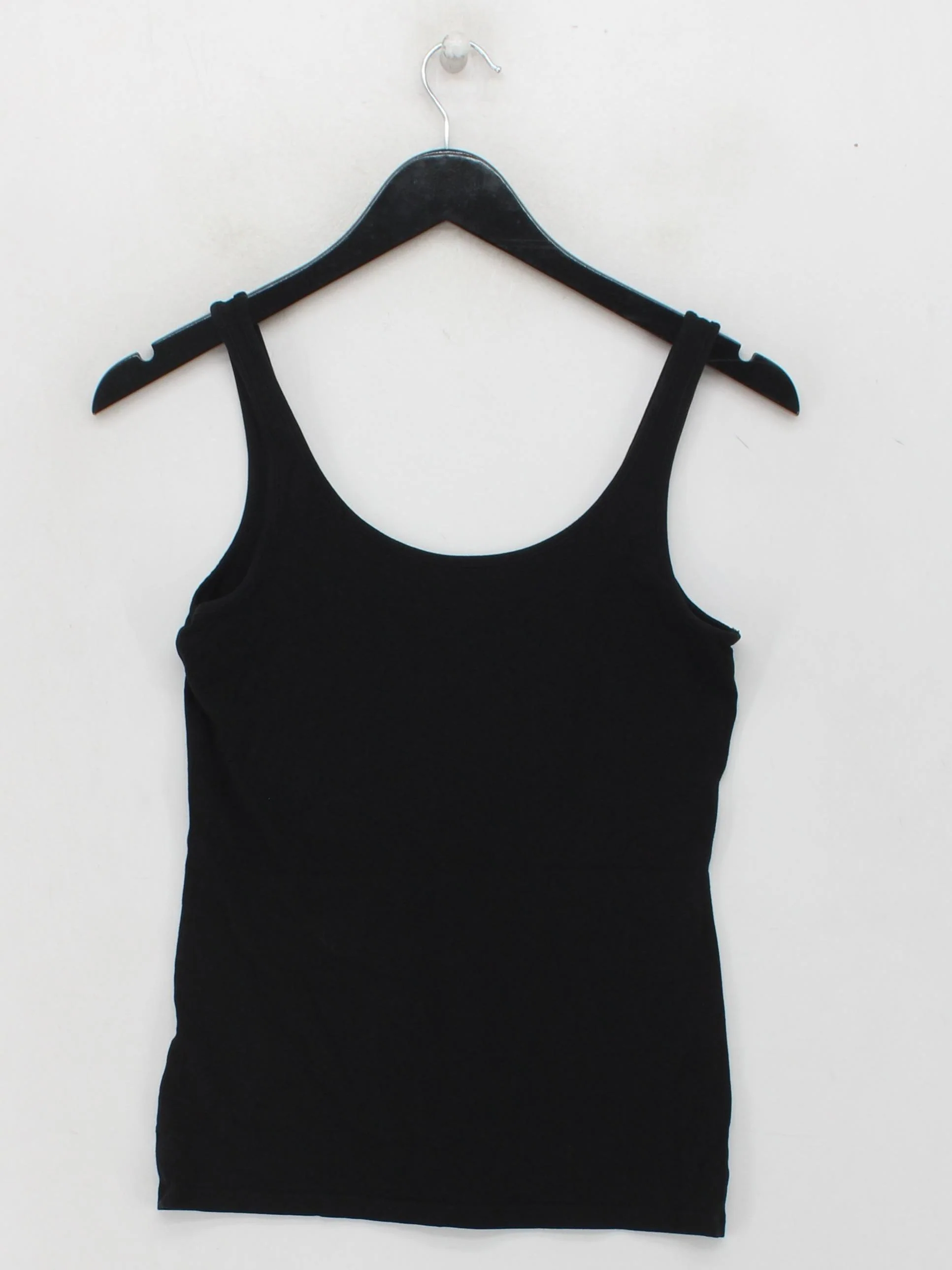 Banana Republic Women's T-Shirt XS Black 100% Other Sleeveless Round Neck Basic - Image 2