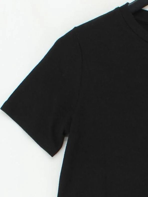 Banana Republic Women's T-Shirt XS Black Viscose with Polyester, Elastane Basic - Image 4