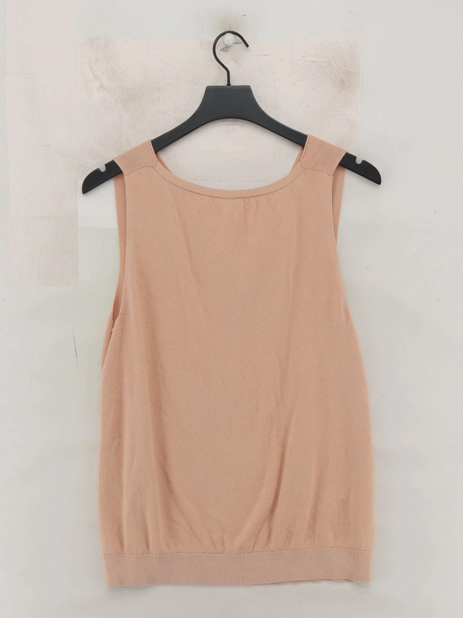 Banana Republic Women's Top L Pink 100% Other Sleeveless Round Neck Basic - Image 2