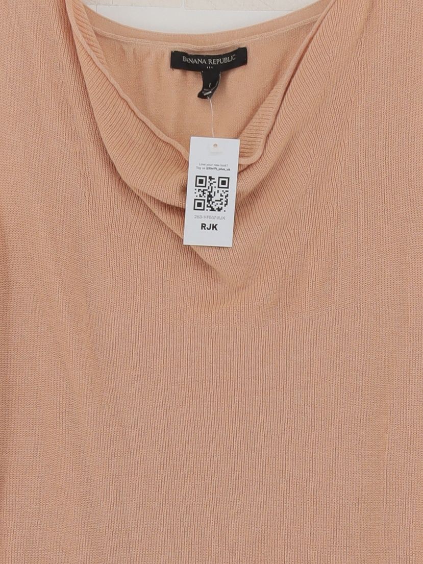 Banana Republic Women's Top L Pink 100% Other Sleeveless Round Neck Basic - Image 3