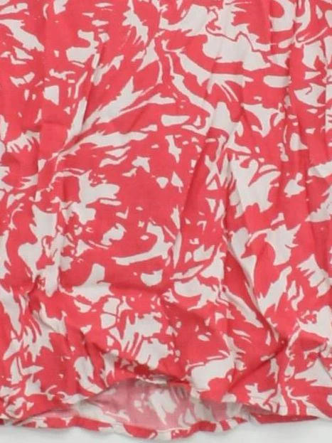 Banana Republic Women's Top S Red Floral 100% Other Sleeveless V-Neck Basic - Image 4