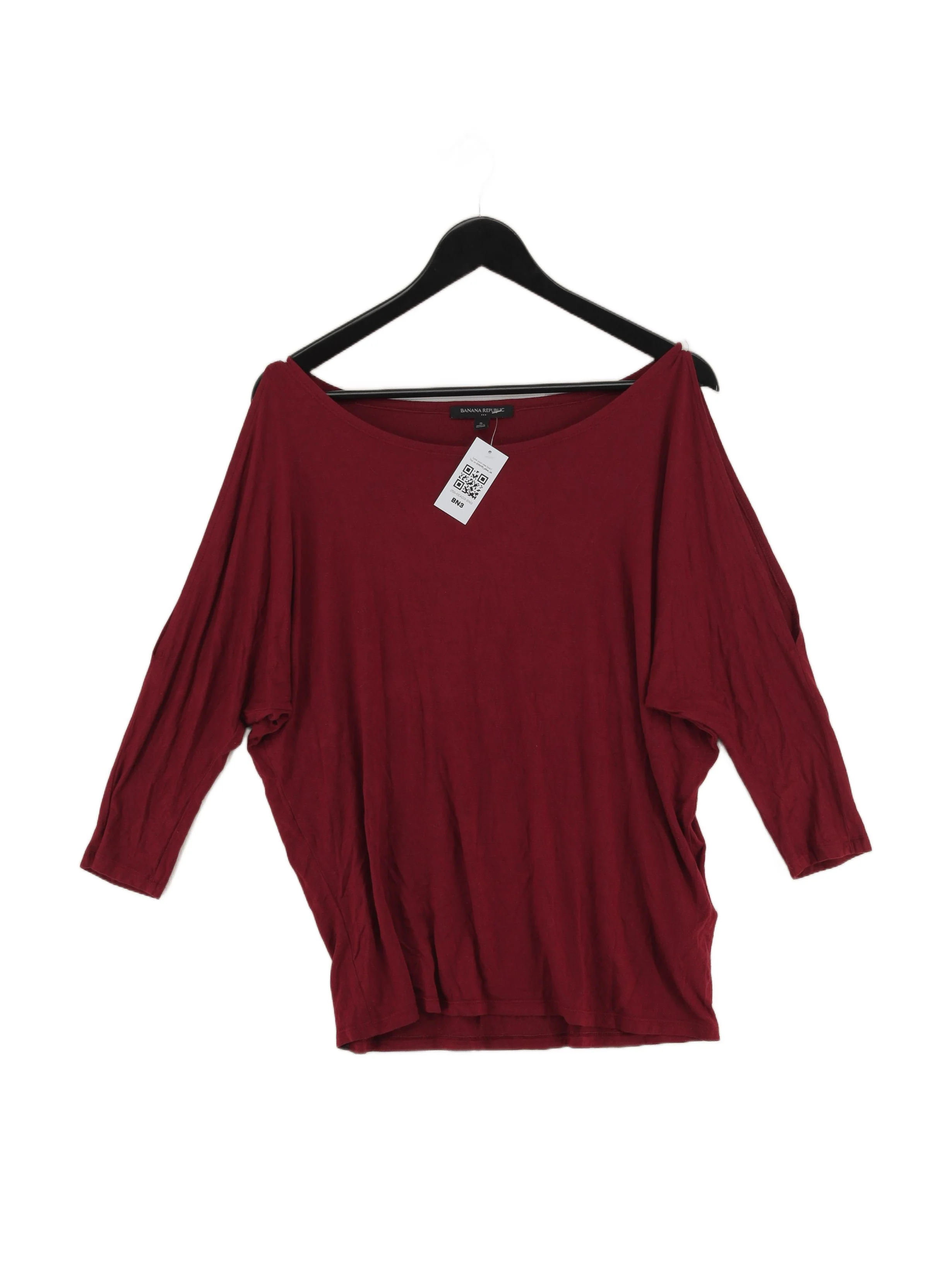 Banana Republic Women's Top S Red Rayon with Elastane Basic