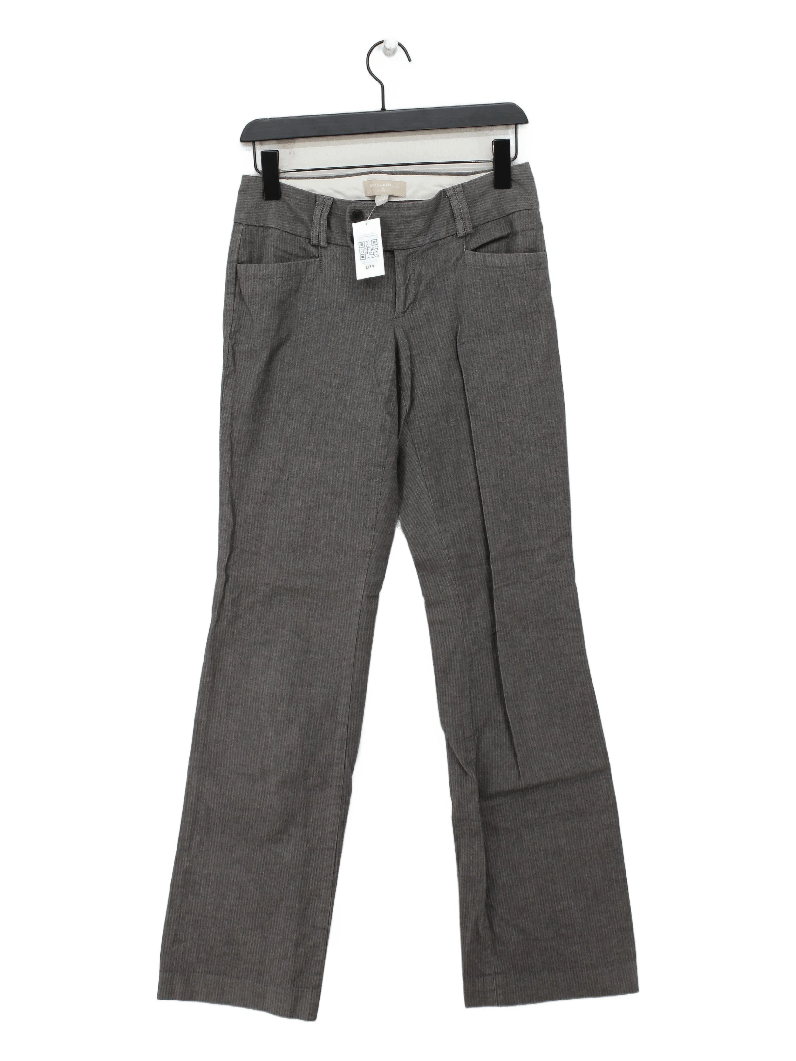 Banana Republic Women's Trousers M Grey Cotton with Elastane Straight Chino