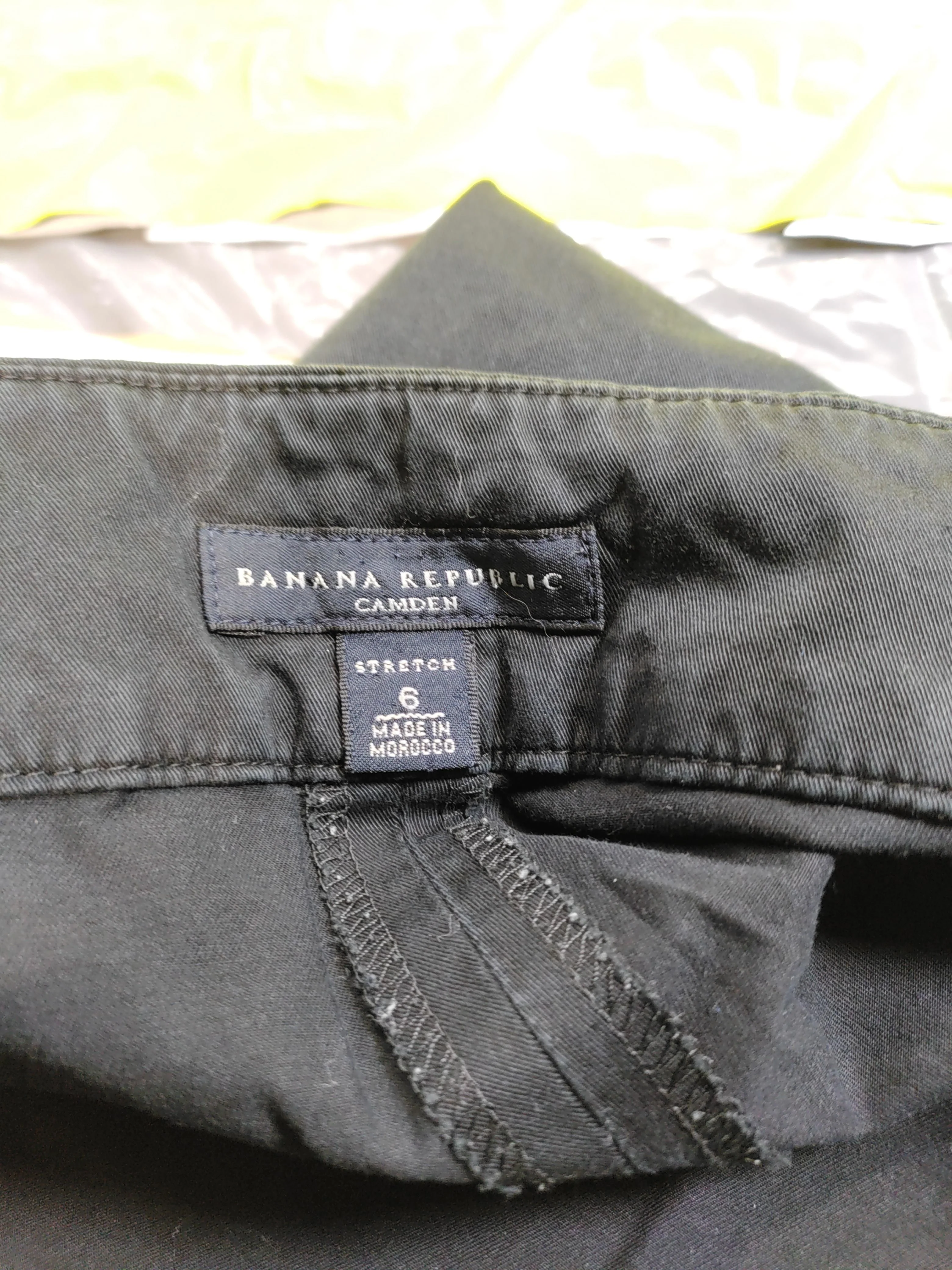 Banana Republic Women's Trousers UK 10 Black Cotton with Spandex Straight Chino - Image 5