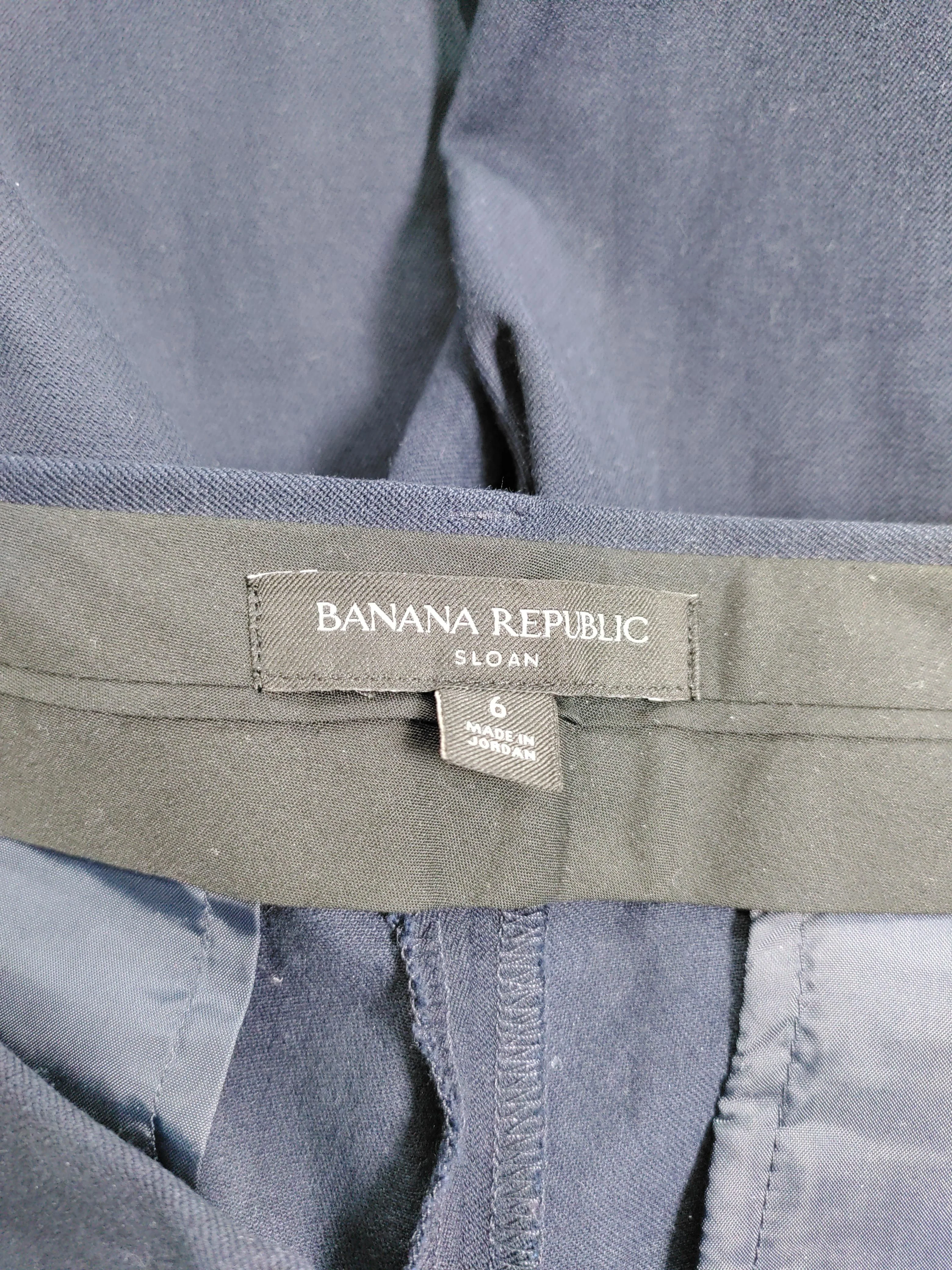 Banana Republic Women's Trousers UK 10 Blue Cotton - Image 5