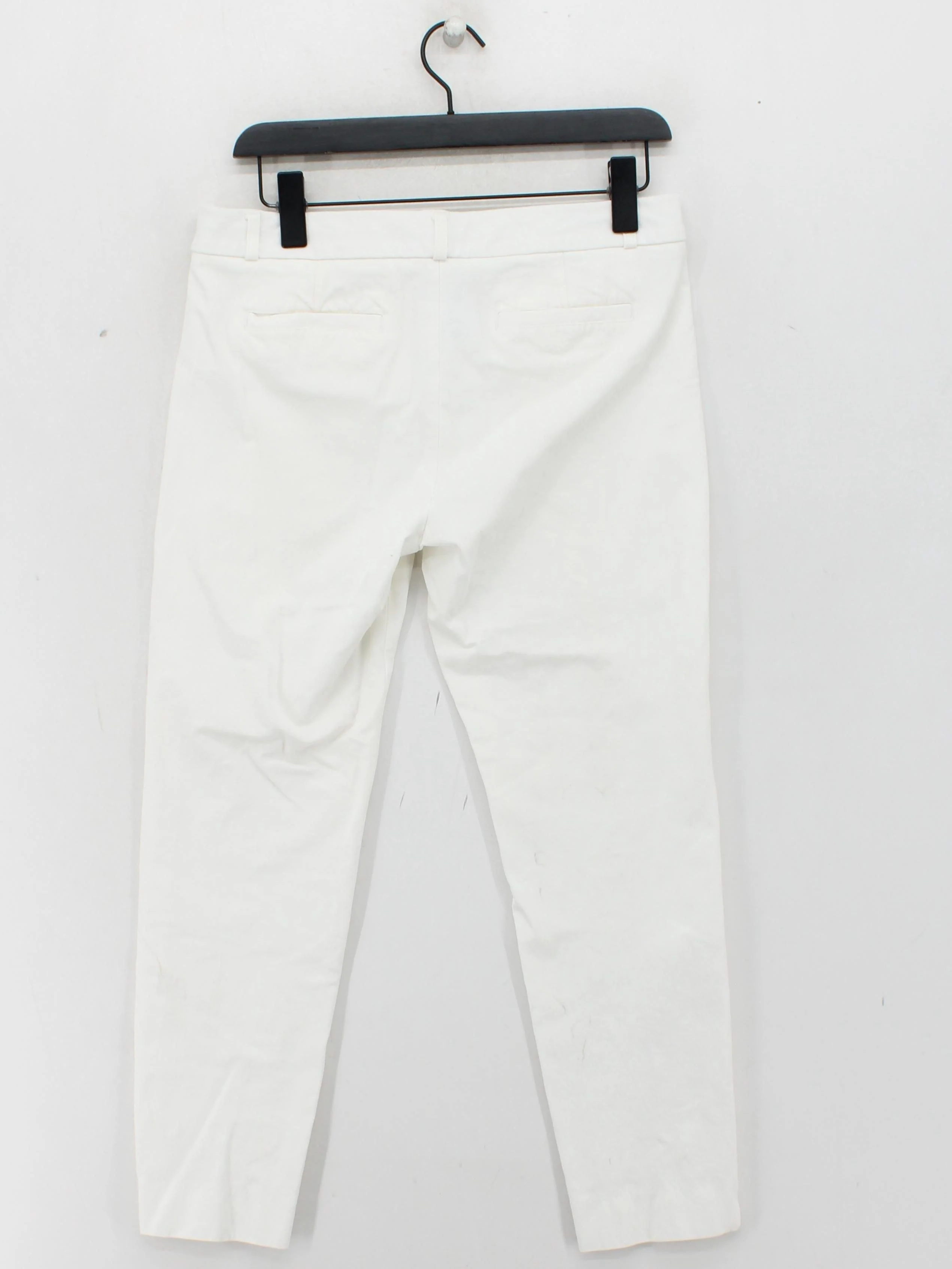 Banana Republic Women's Trousers UK 14 White Viscose - Image 2
