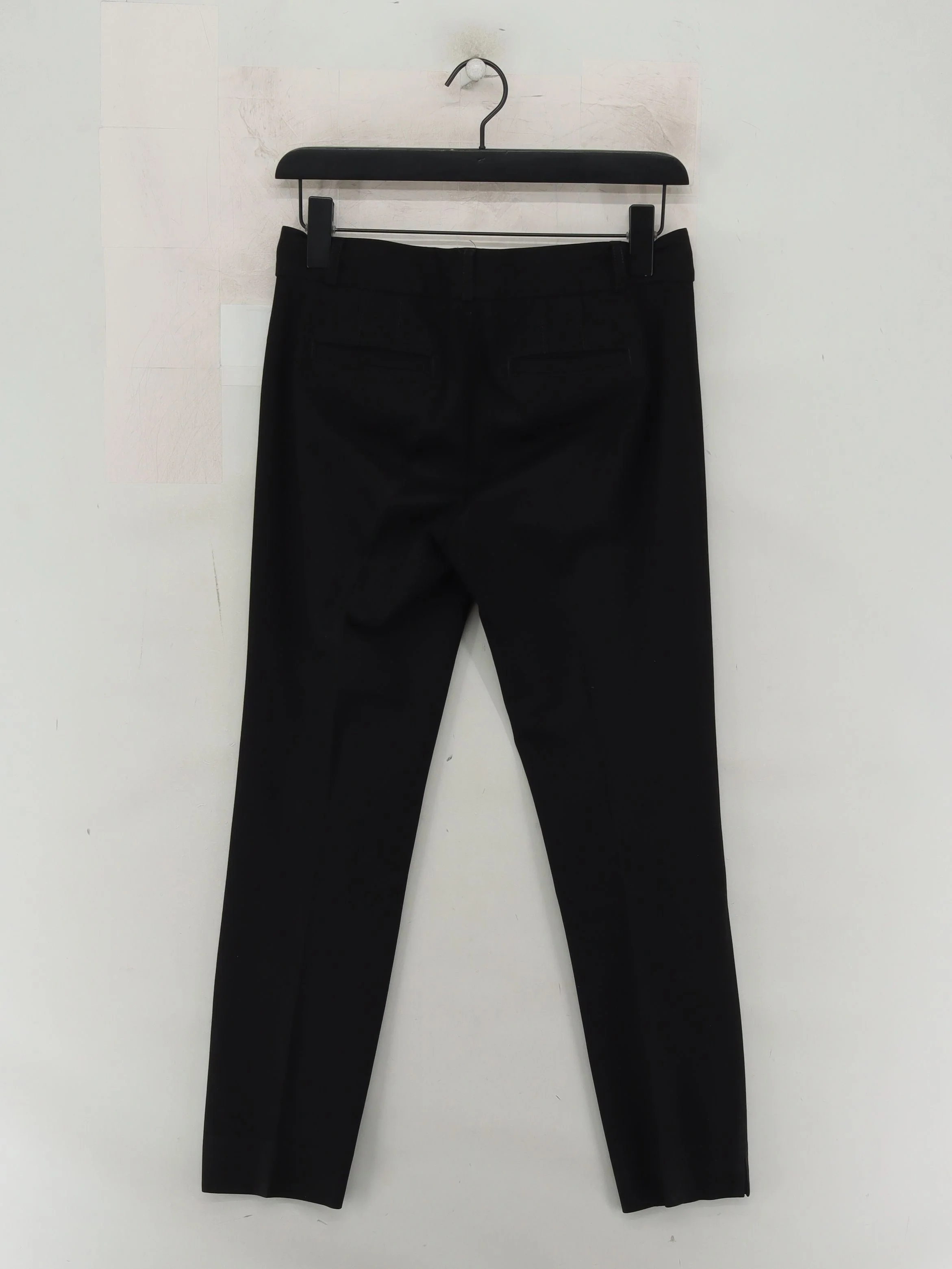 Banana Republic Women's Trousers UK 4 Black Rayon with Cotton, Elastane Cropped - Image 2