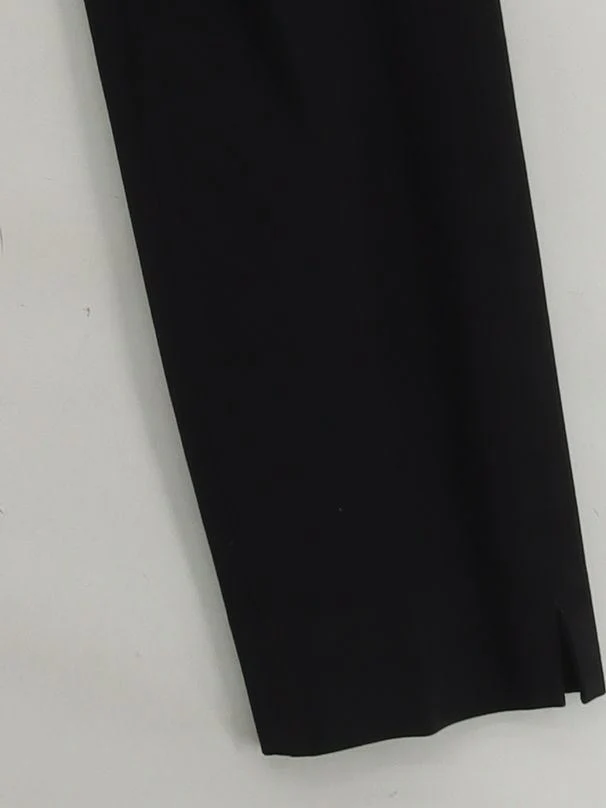 Banana Republic Women's Trousers UK 4 Black Rayon with Cotton, Elastane Cropped - Image 4
