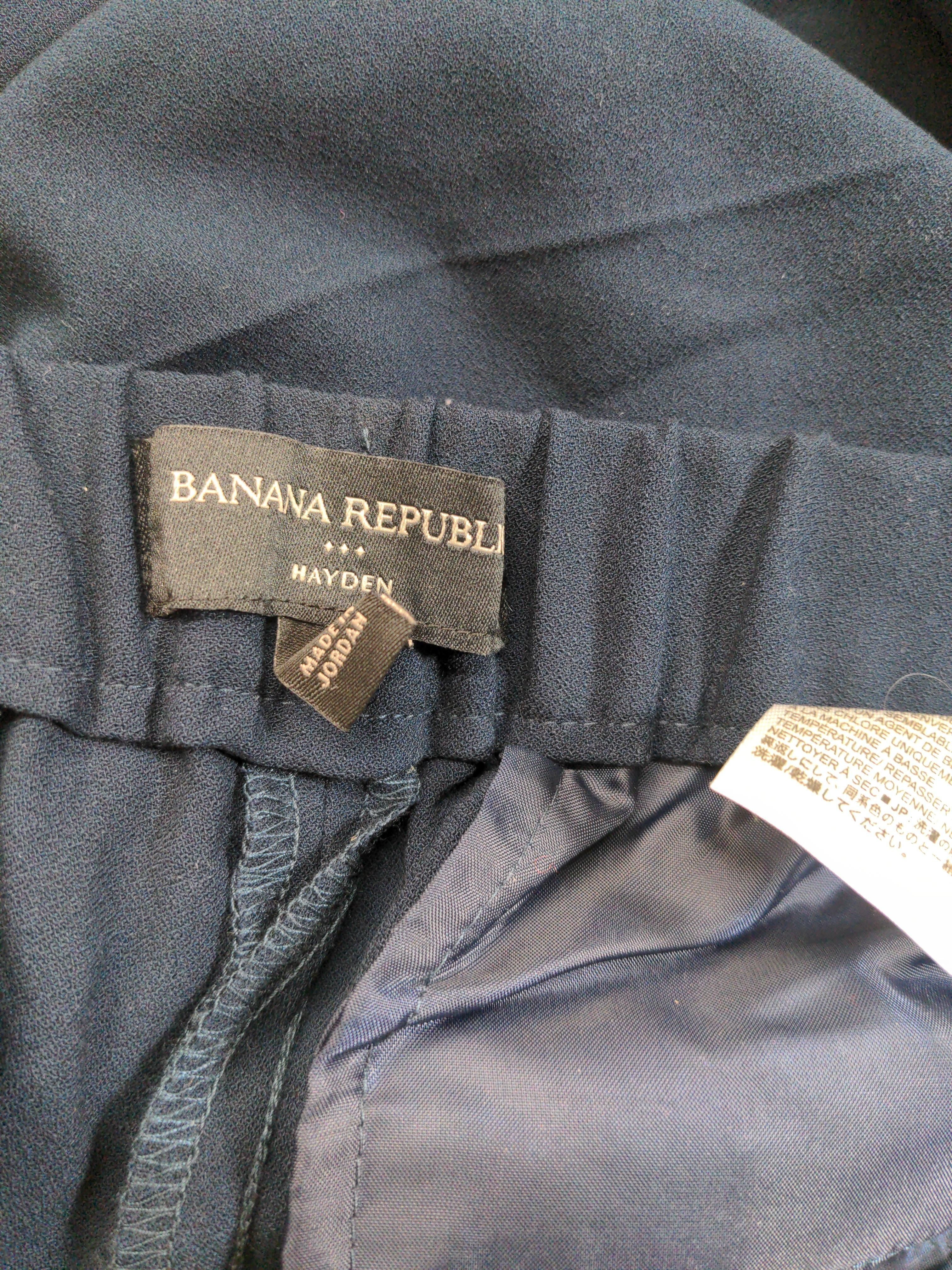 Banana Republic Women's Trousers UK 4 Blue Polyester - Image 5