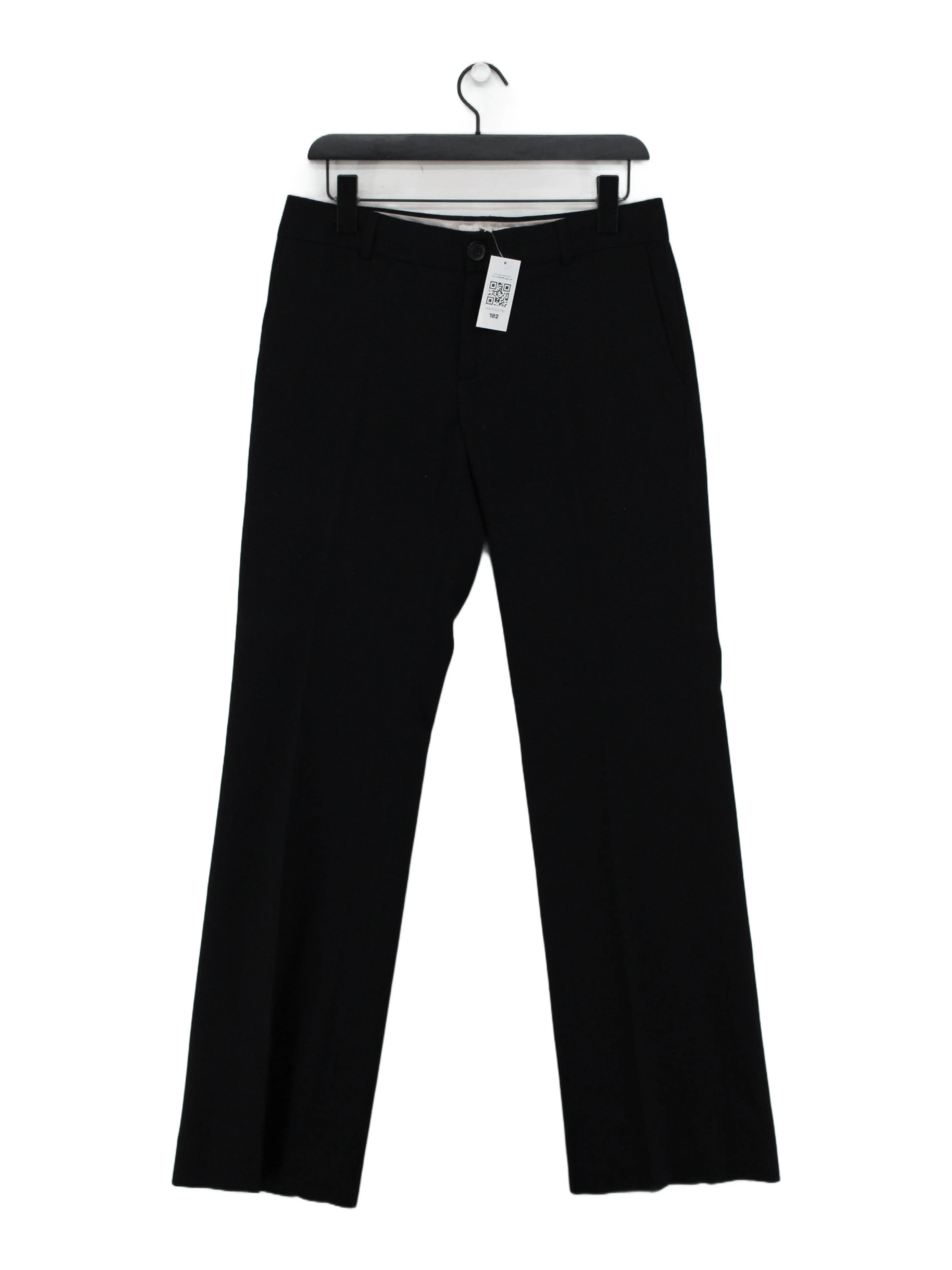 Banana Republic Women's Trousers UK 8 Black Wool with Elastane Straight Chino