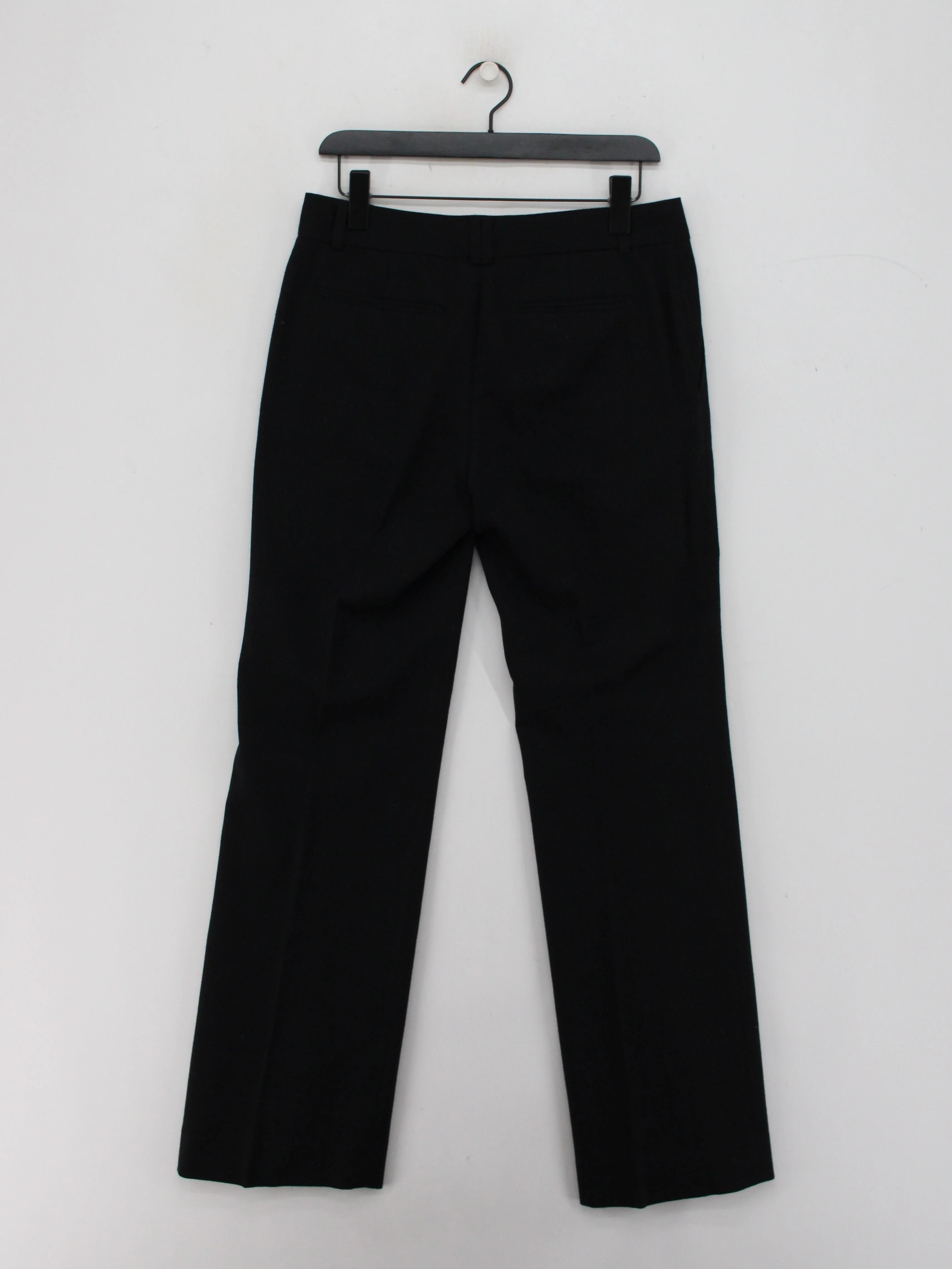 Banana Republic Women's Trousers UK 8 Black Wool with Elastane Straight Chino - Image 2