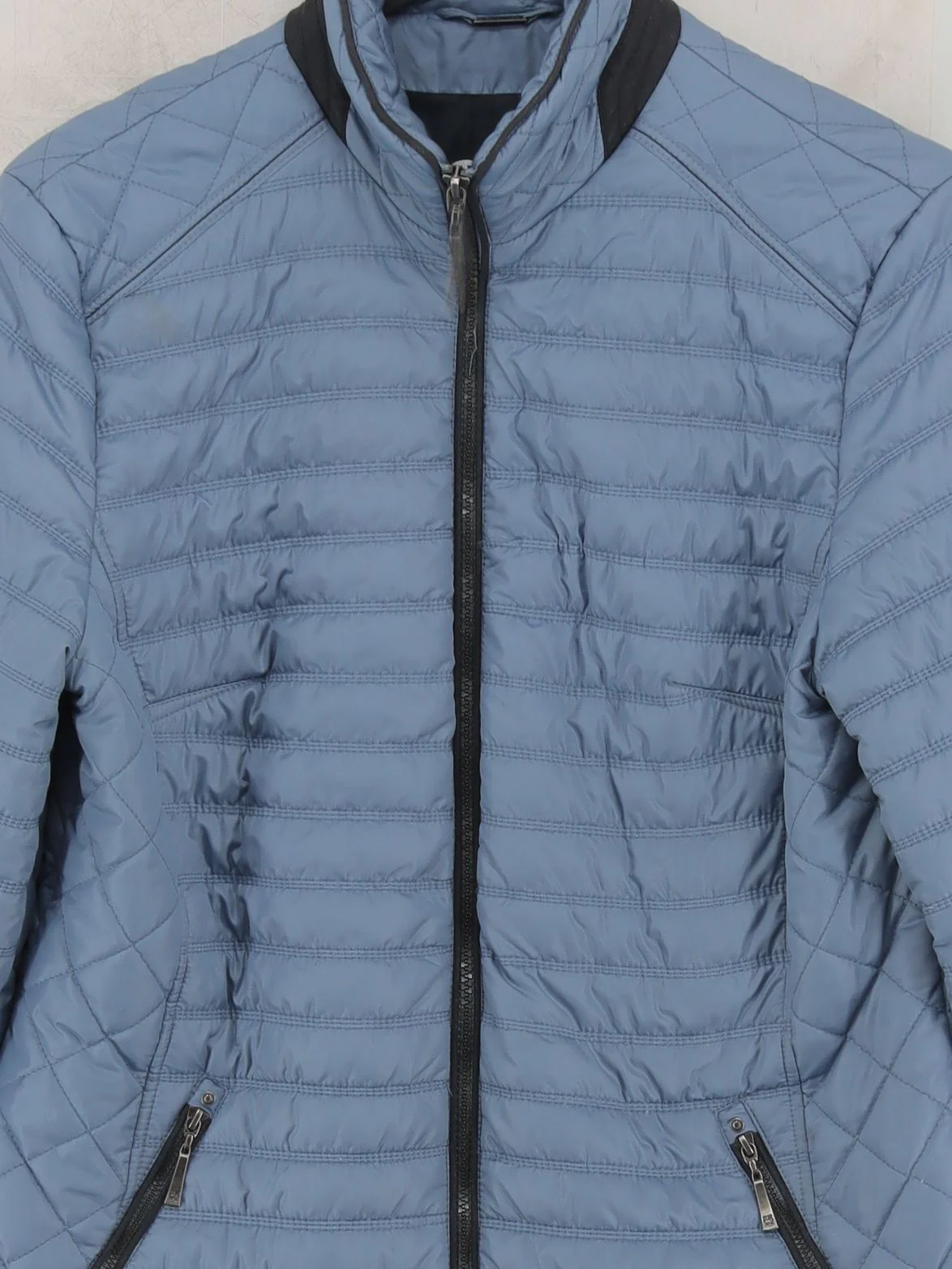 Barbara Lebek Women's Coat UK 12 Blue 100% Polyester Puffer Jacket - Image 3