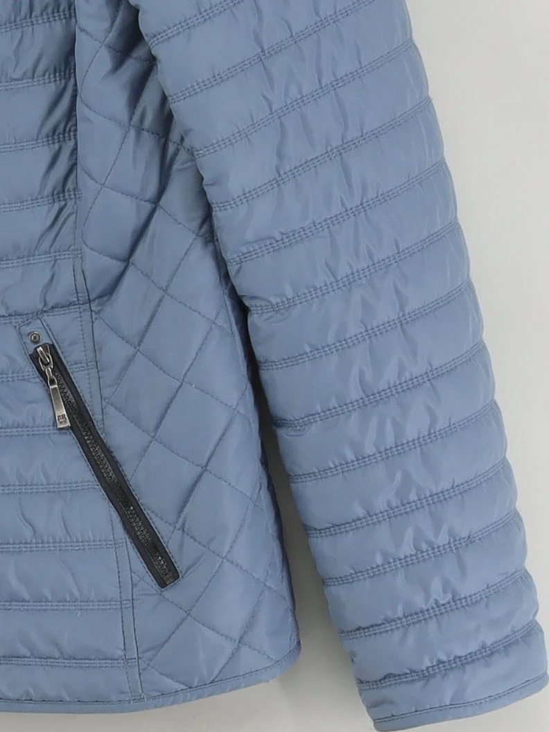 Barbara Lebek Women's Coat UK 12 Blue 100% Polyester Puffer Jacket - Image 4