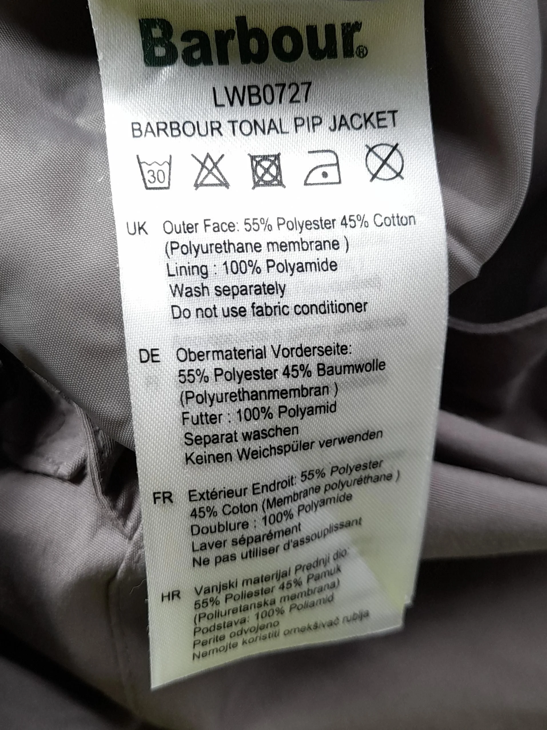 barbour & alexa chung Rain Coat jacket grey - Image 7