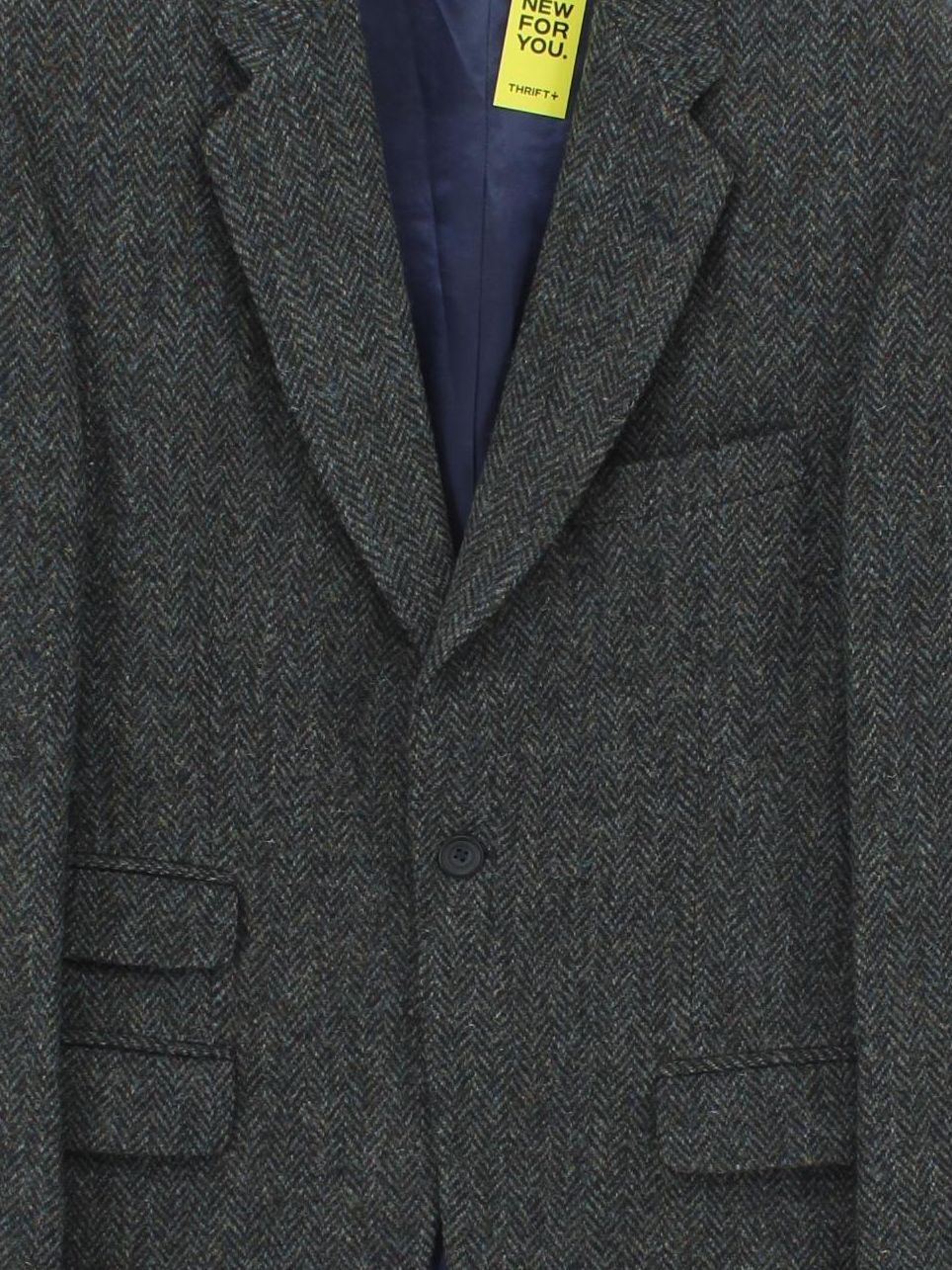 Barbour Men's Blazer Chest: 40 in Grey Wool with Acetate, Viscose Overcoat - Image 3