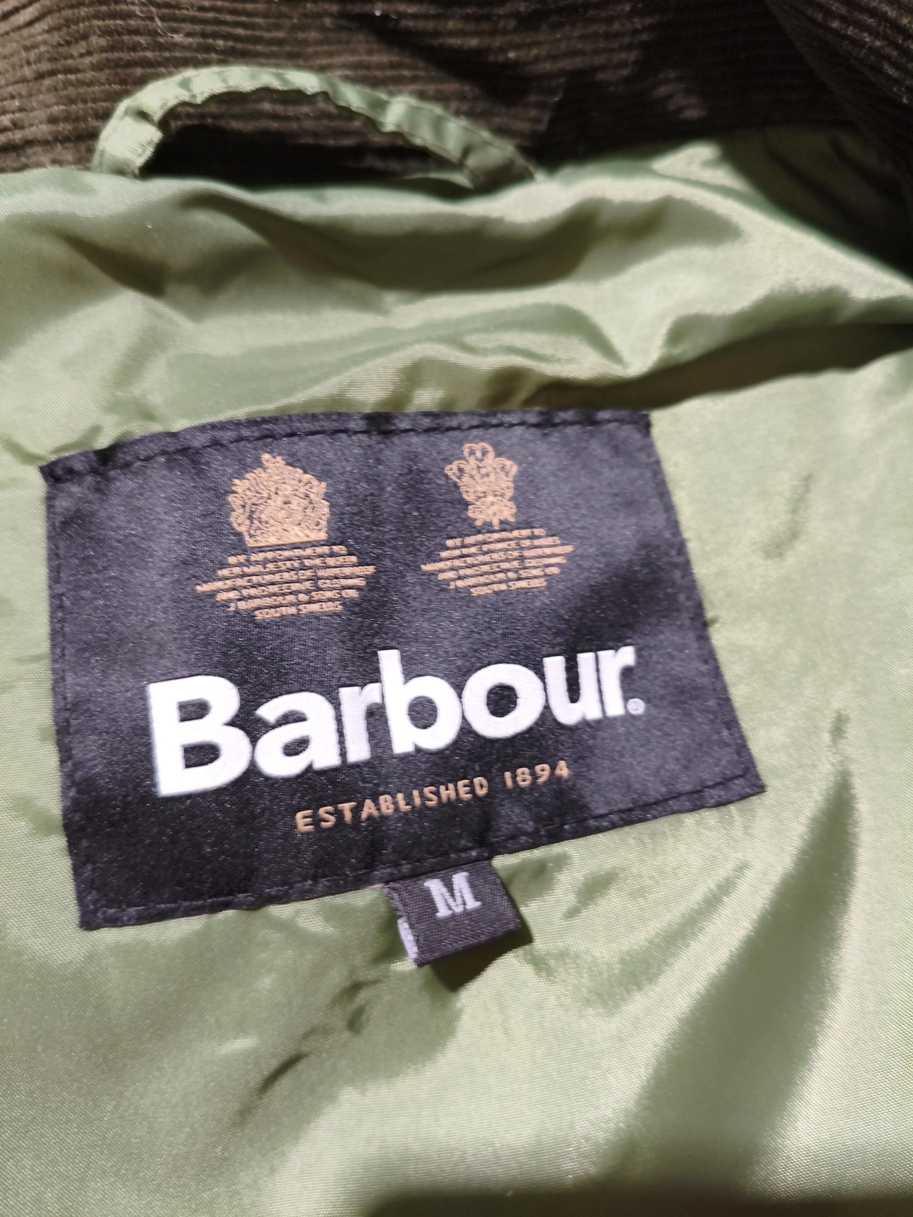 Barbour Men's Coat M Green Polyamide with Cotton, Polyester Overcoat - Image 5