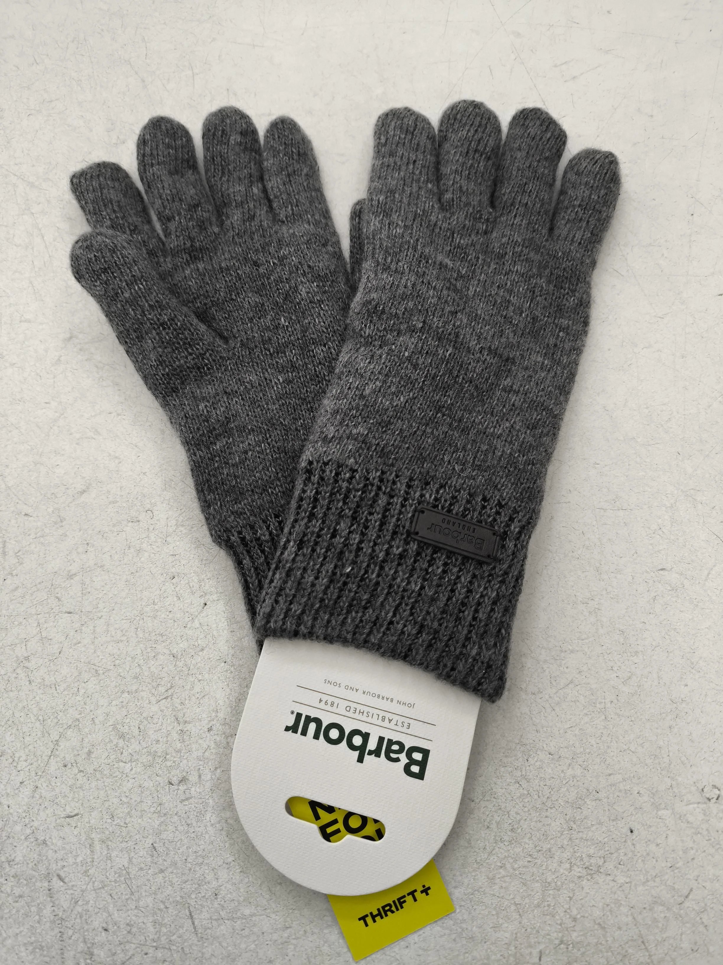 Barbour Men's Gloves Grey Wool with Polyamide, Polyester Glove New with tags - Image 2