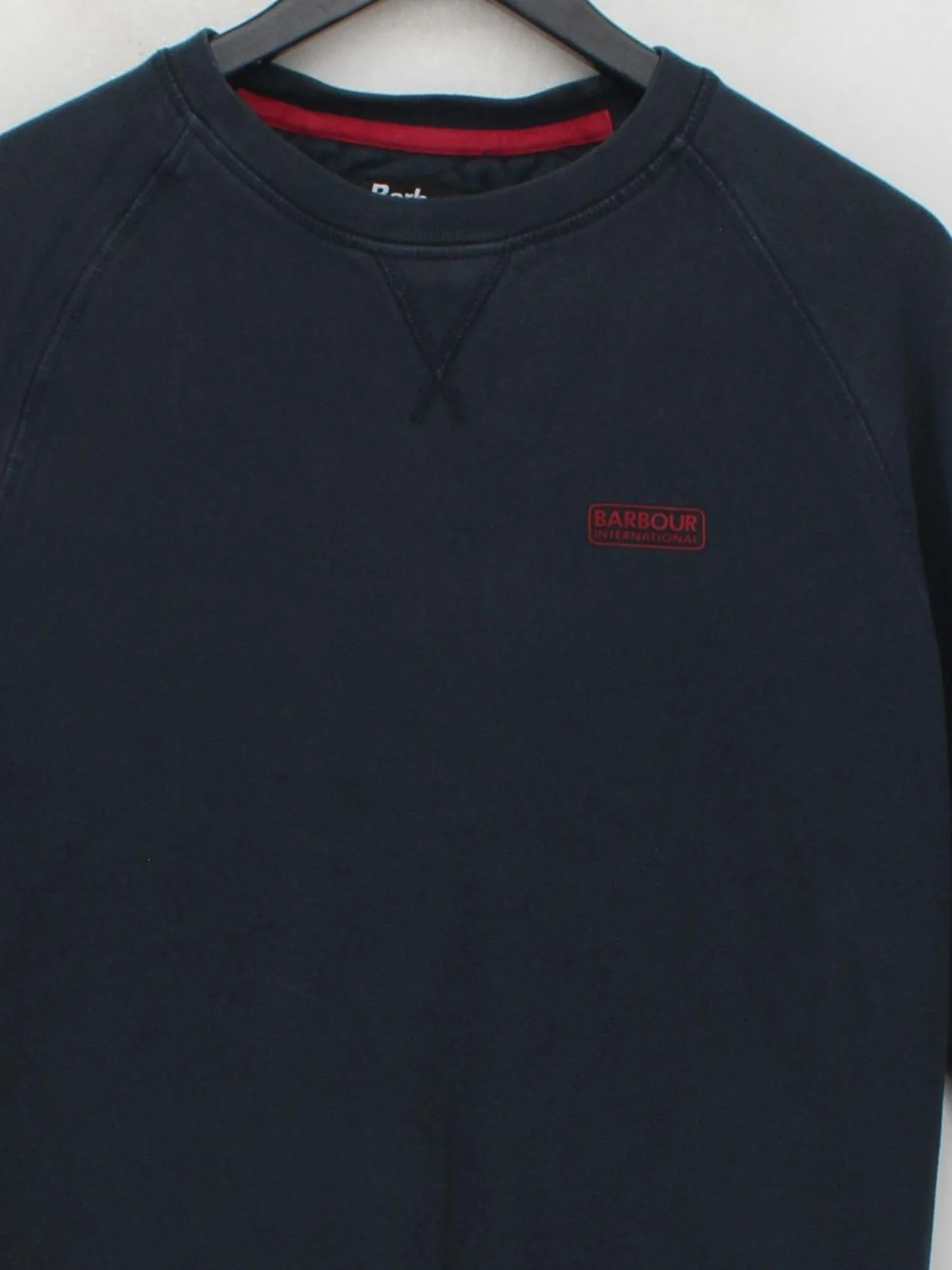 Barbour Men's Hoodie M Blue Cotton with Polyester Pullover - Image 3