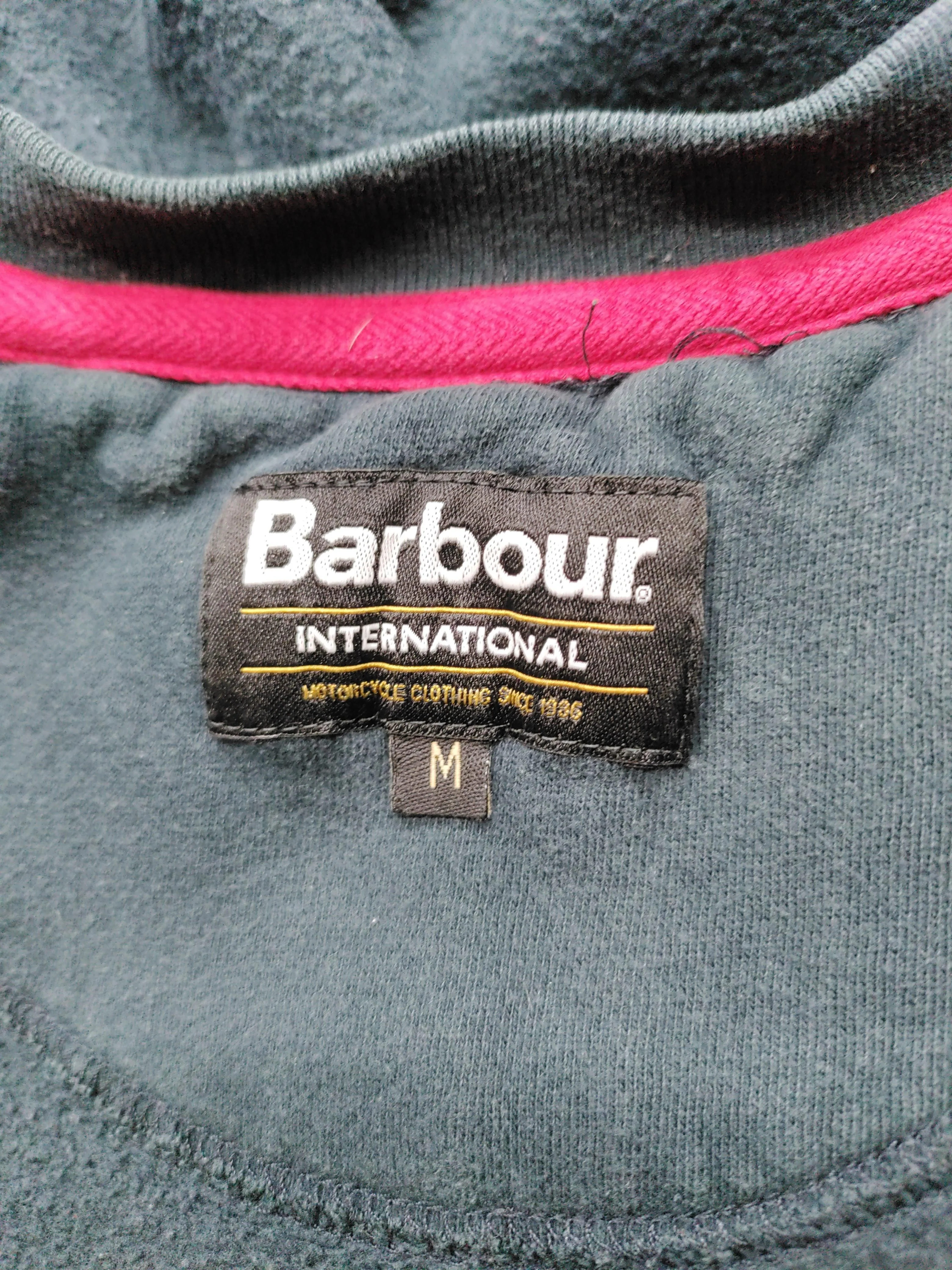 Barbour Men's Hoodie M Blue Cotton with Polyester Pullover - Image 6