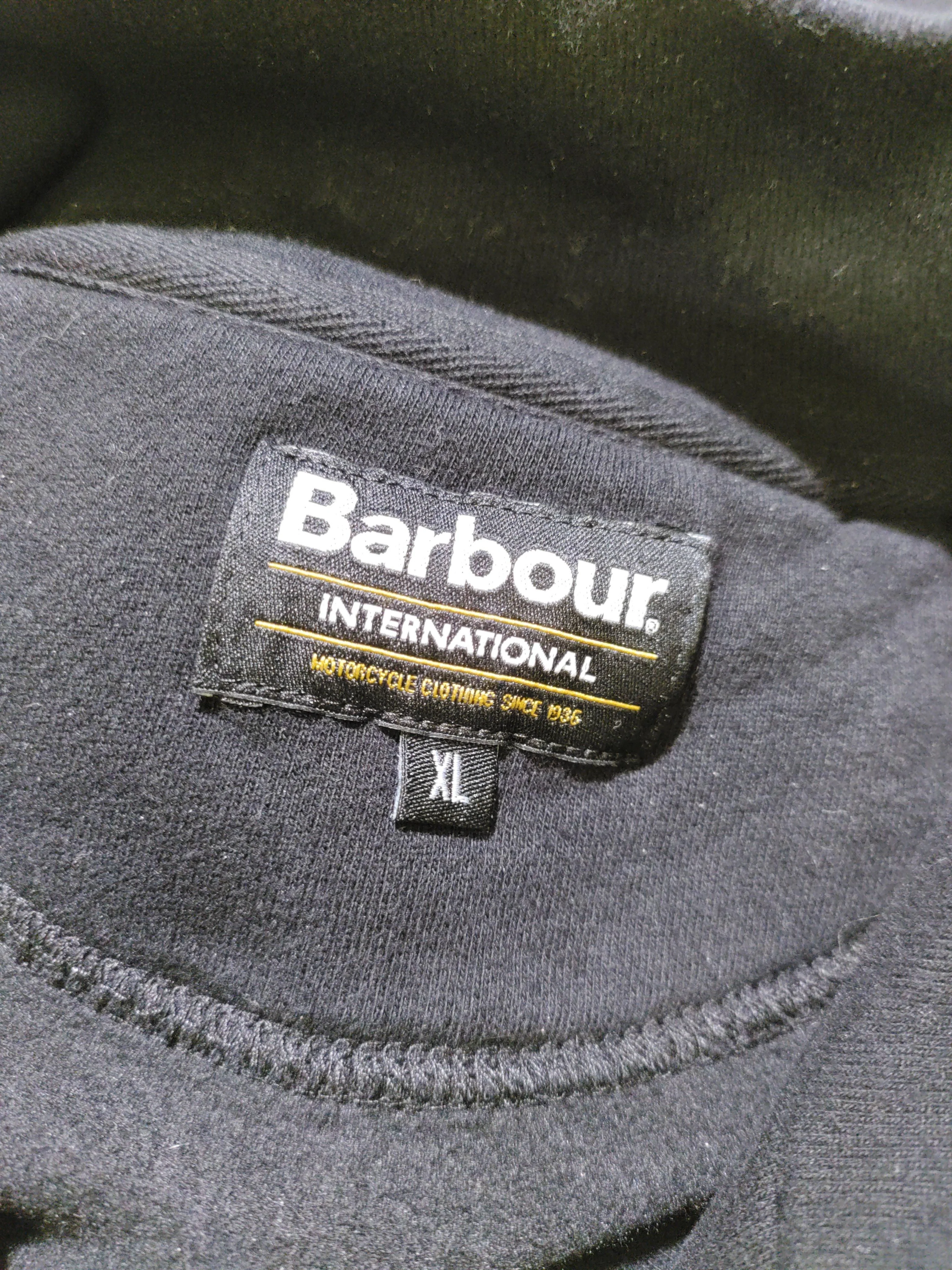Barbour Men's Hoodie XL Black Cotton with Polyester Pullover - Image 6