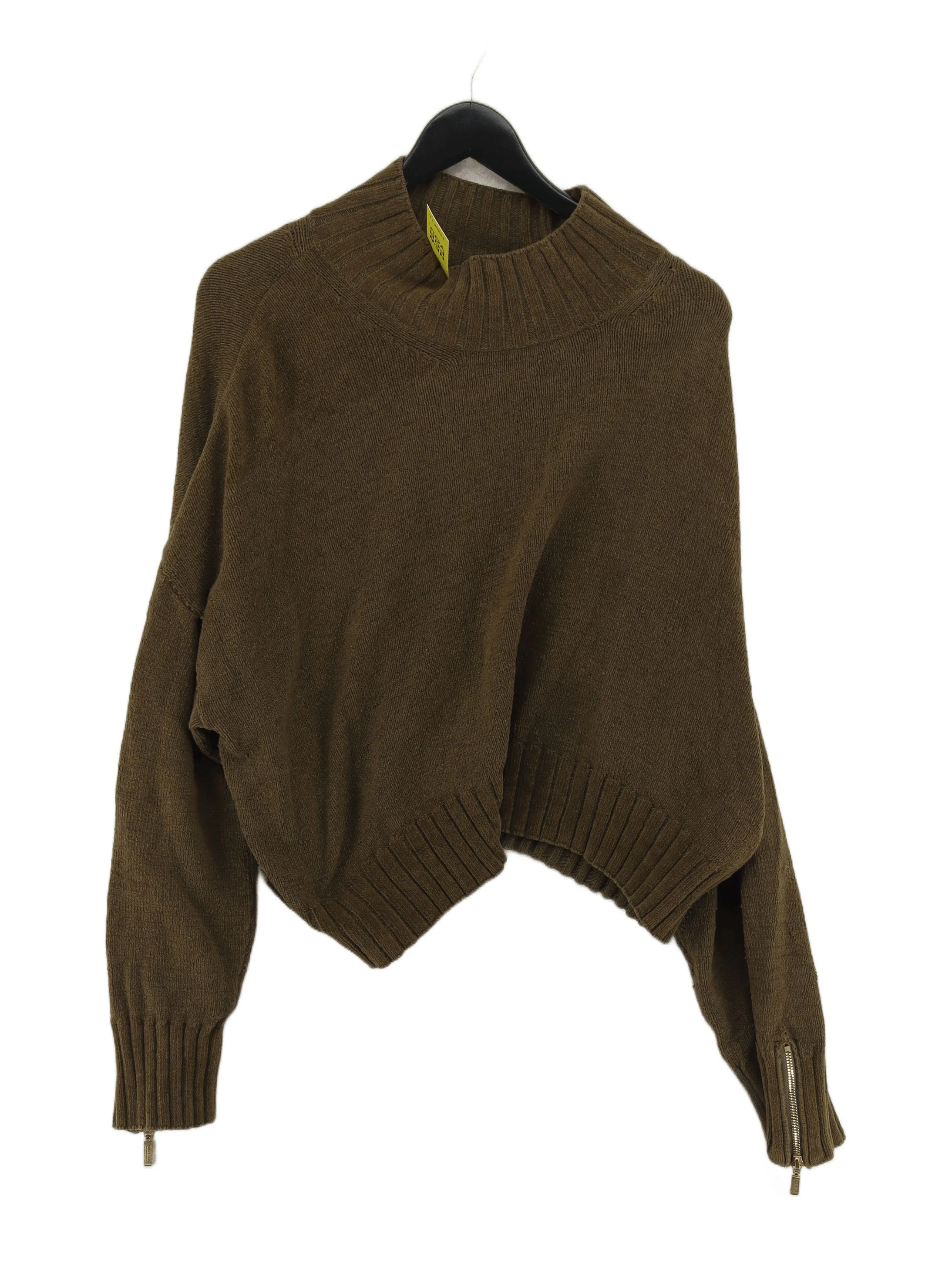 Barbour Men's Jumper L Green 100% Cotton Mock Neck Pullover