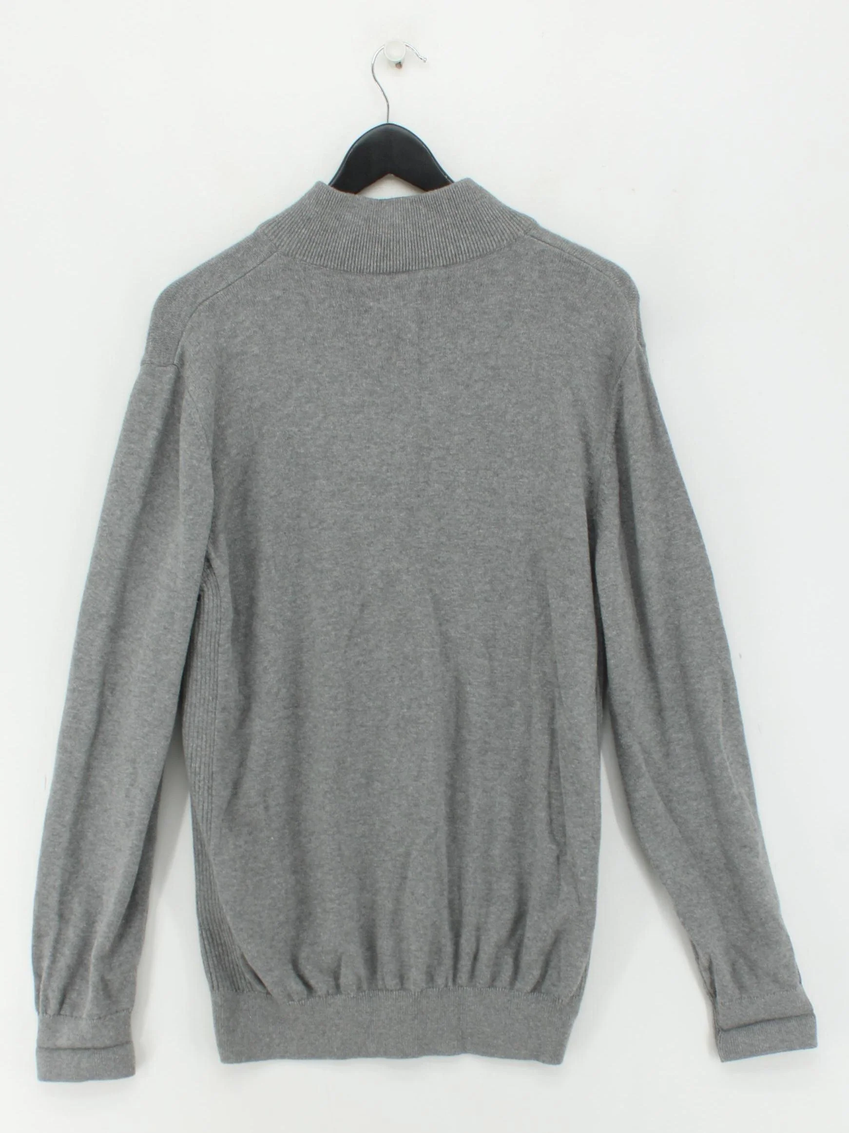 Barbour Men's Jumper L Grey 100% Cotton High Neck Pullover - Image 2