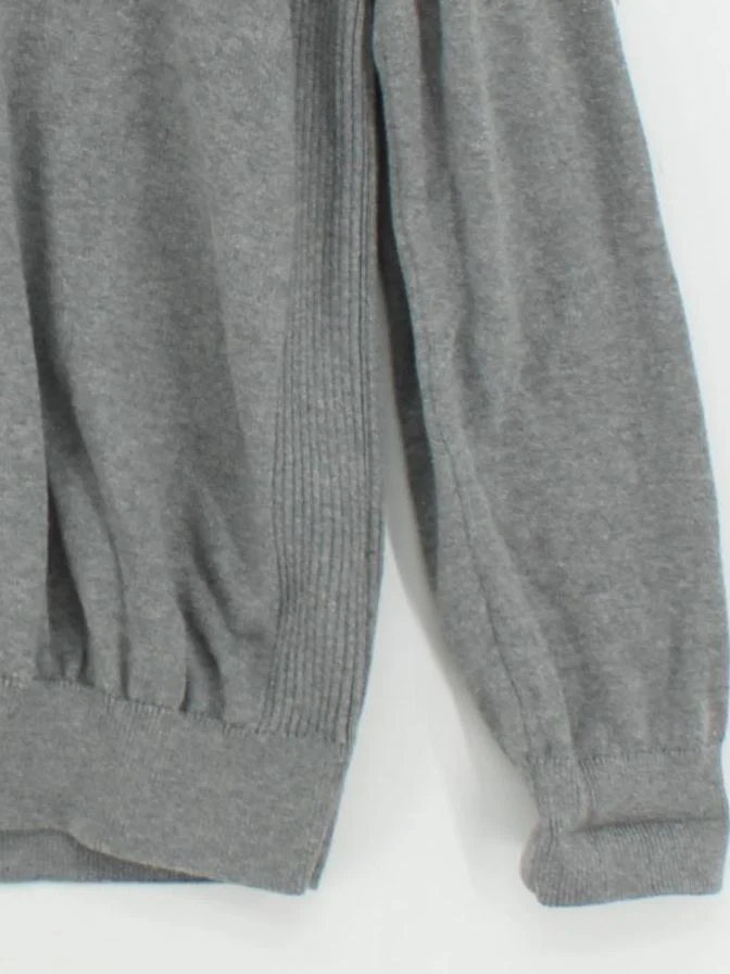 Barbour Men's Jumper L Grey 100% Cotton High Neck Pullover - Image 4
