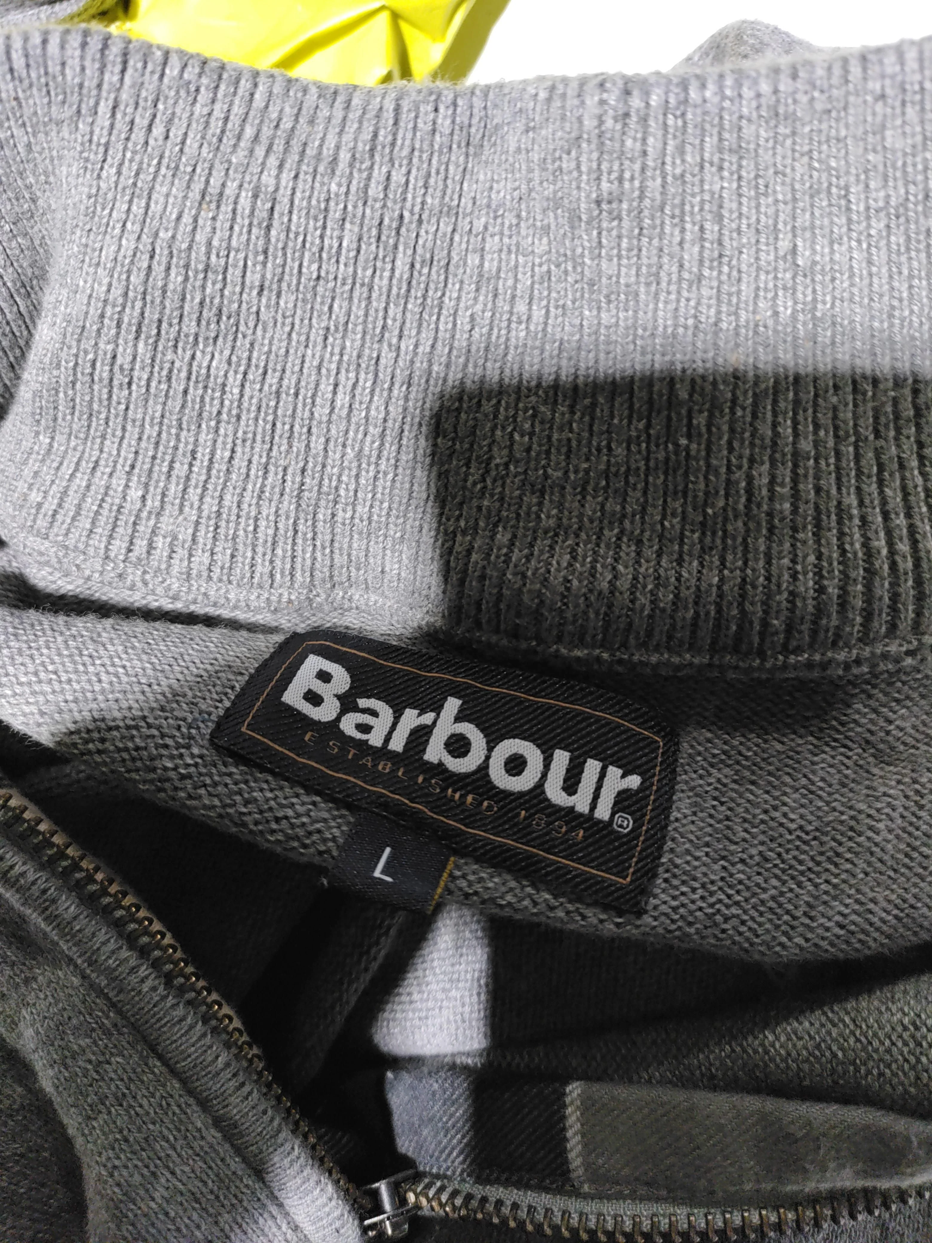 Barbour Men's Jumper L Grey 100% Cotton High Neck Pullover - Image 5