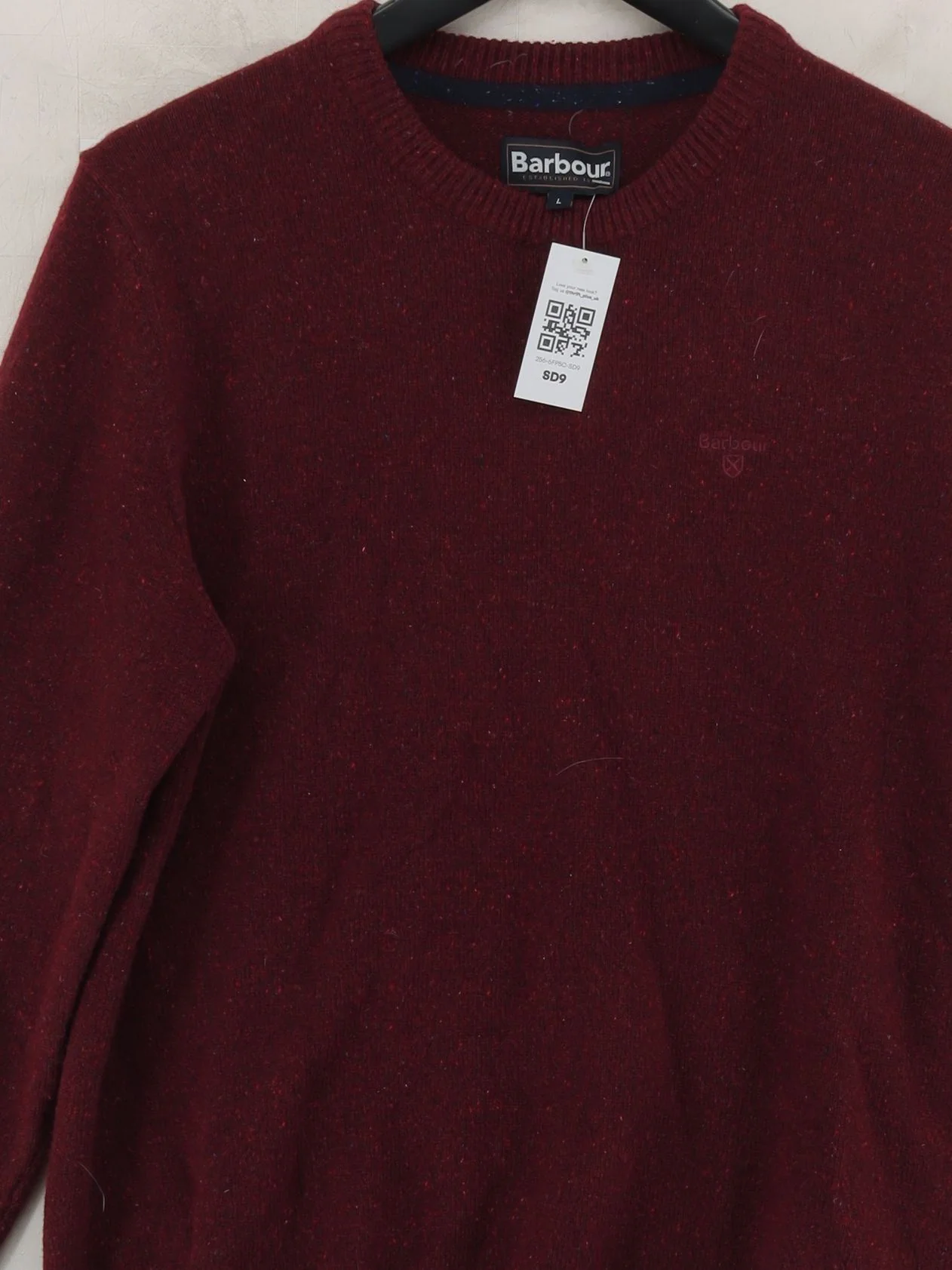 Barbour Men's Jumper L Red Wool - Image 3