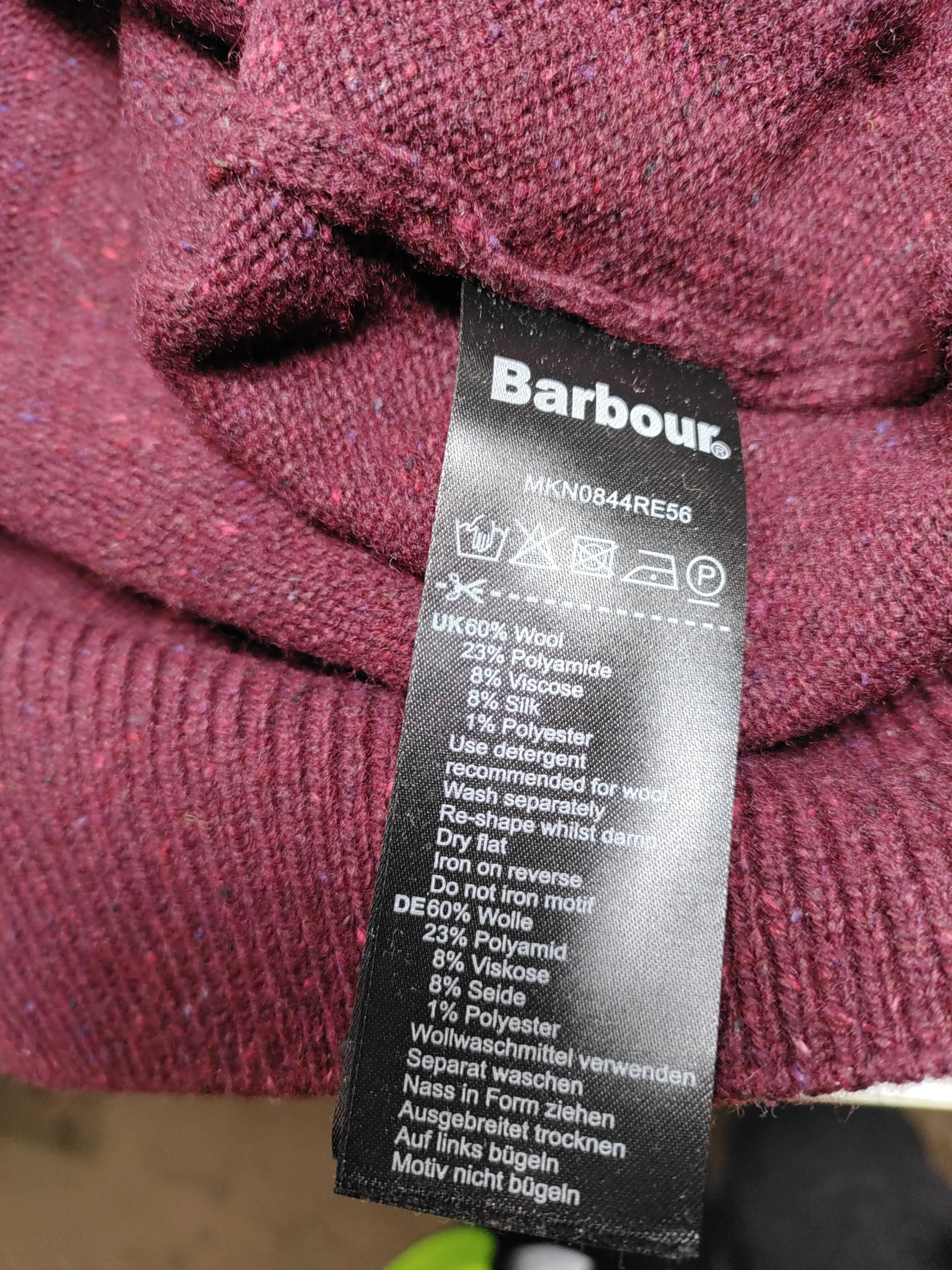 Barbour Men's Jumper L Red Wool - Image 7