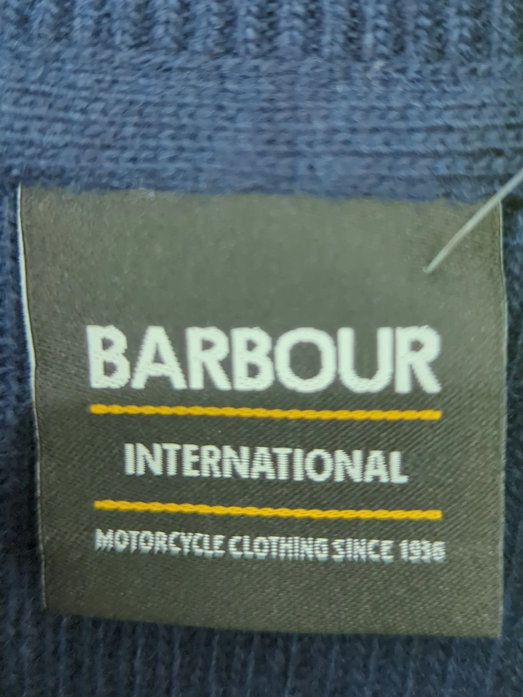 Barbour Men's Jumper S Blue Wool with Cotton Round Neck Pullover New with tags - Image 5