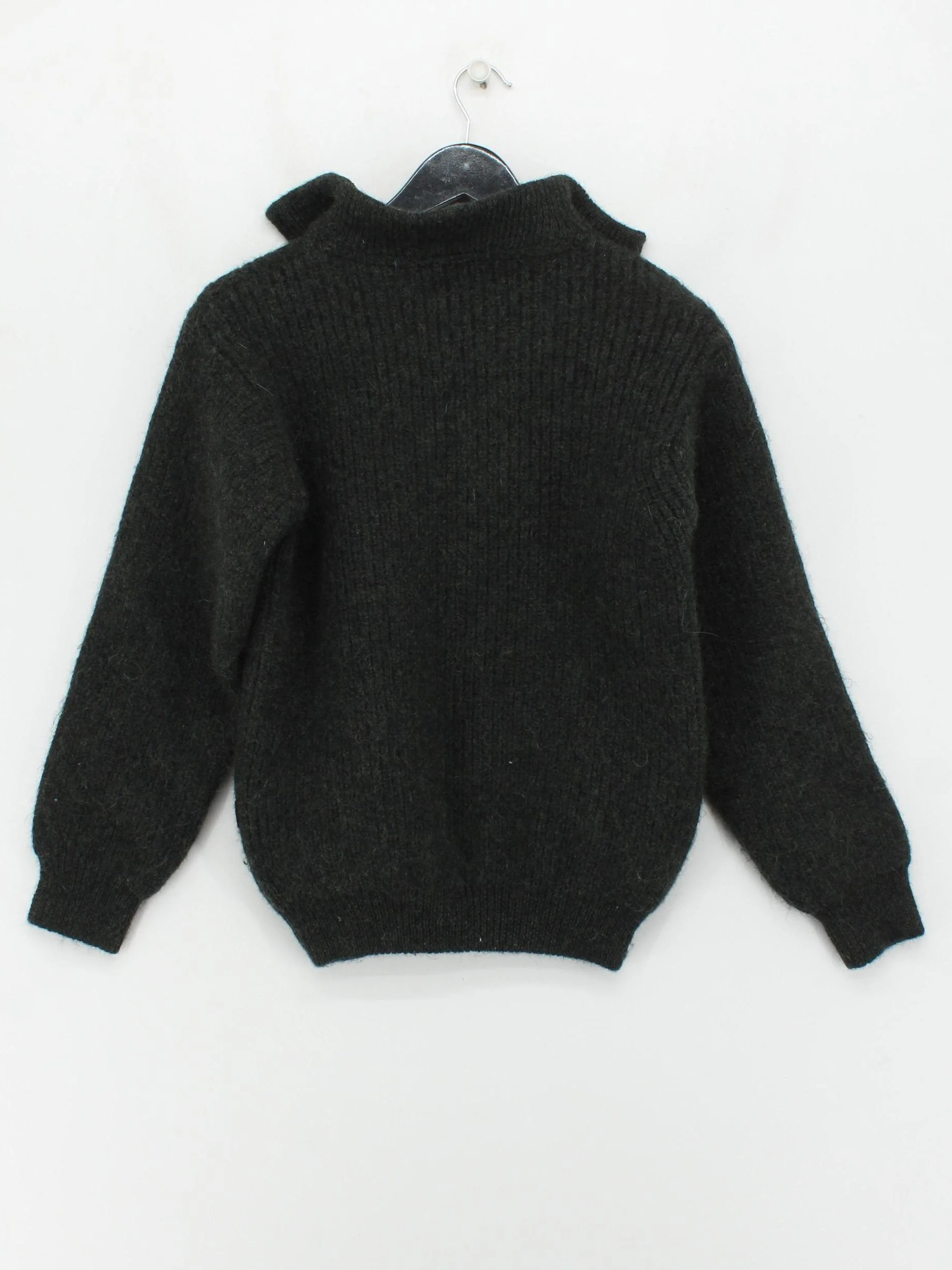 Barbour Men's Jumper S Green 100% Wool High Neck Pullover - Image 2