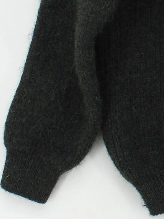 Barbour Men's Jumper S Green 100% Wool High Neck Pullover - Image 4