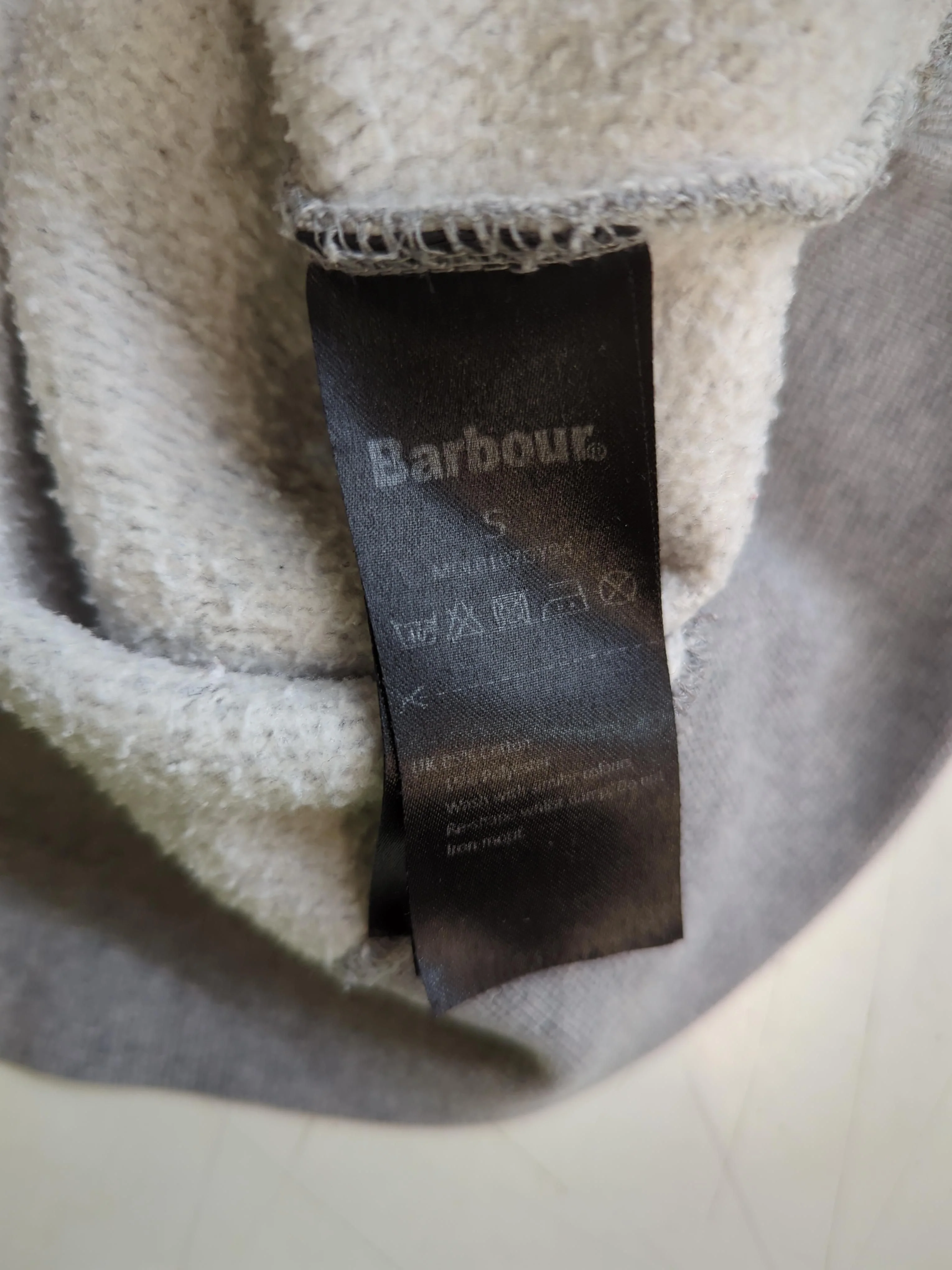 Barbour Men's Jumper S Grey 100% Cotton Crew Neck Pullover - Image 6