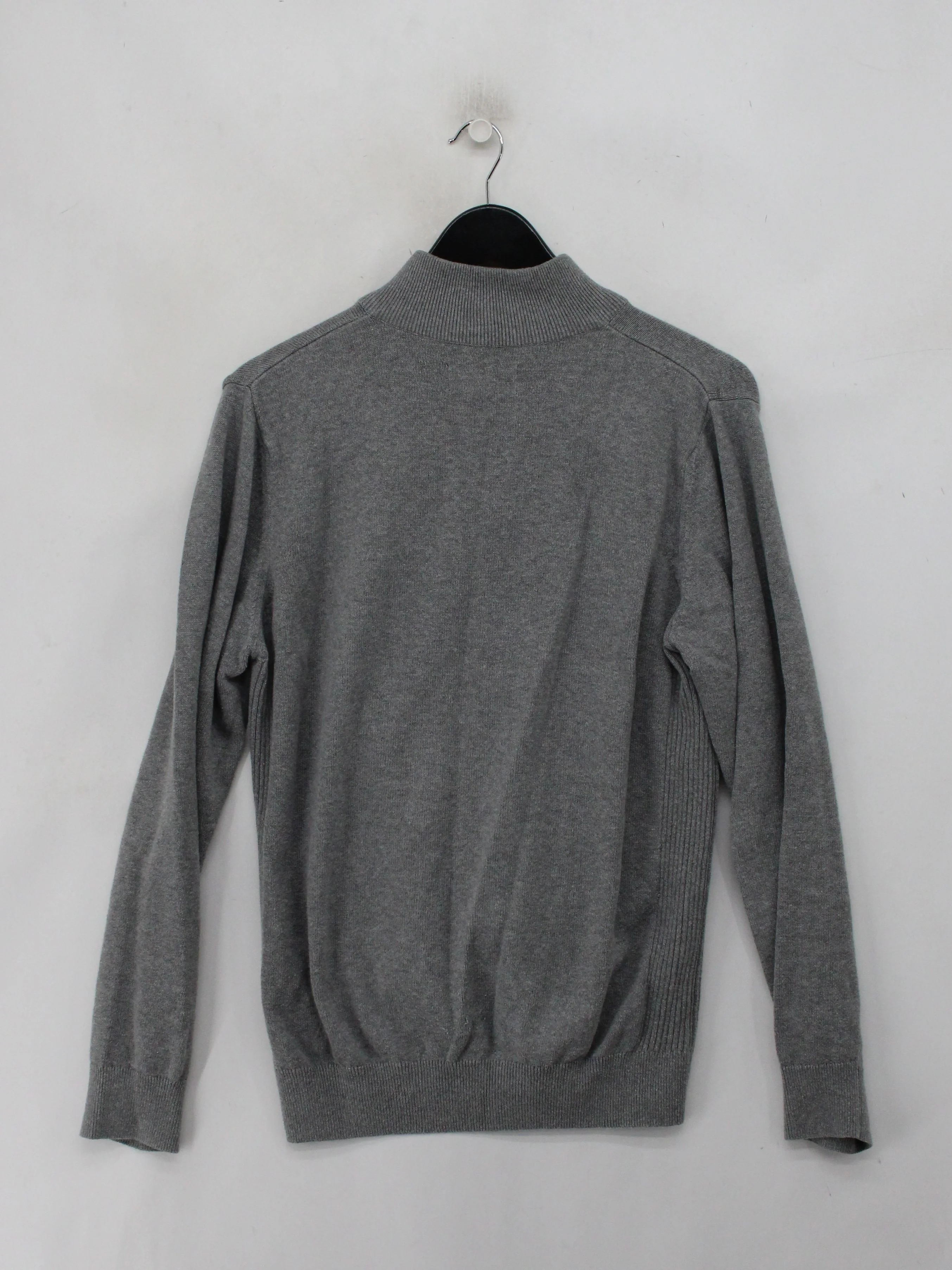 Barbour Men's Jumper S Grey 100% Cotton Mock Neck Pullover - Image 2