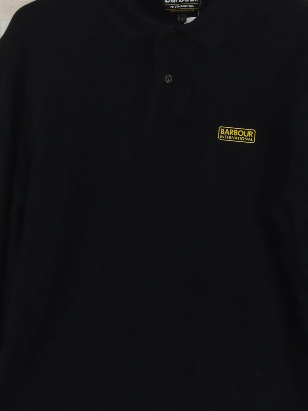 Barbour Men's Polo L Black 100% Cotton Basic - Image 3