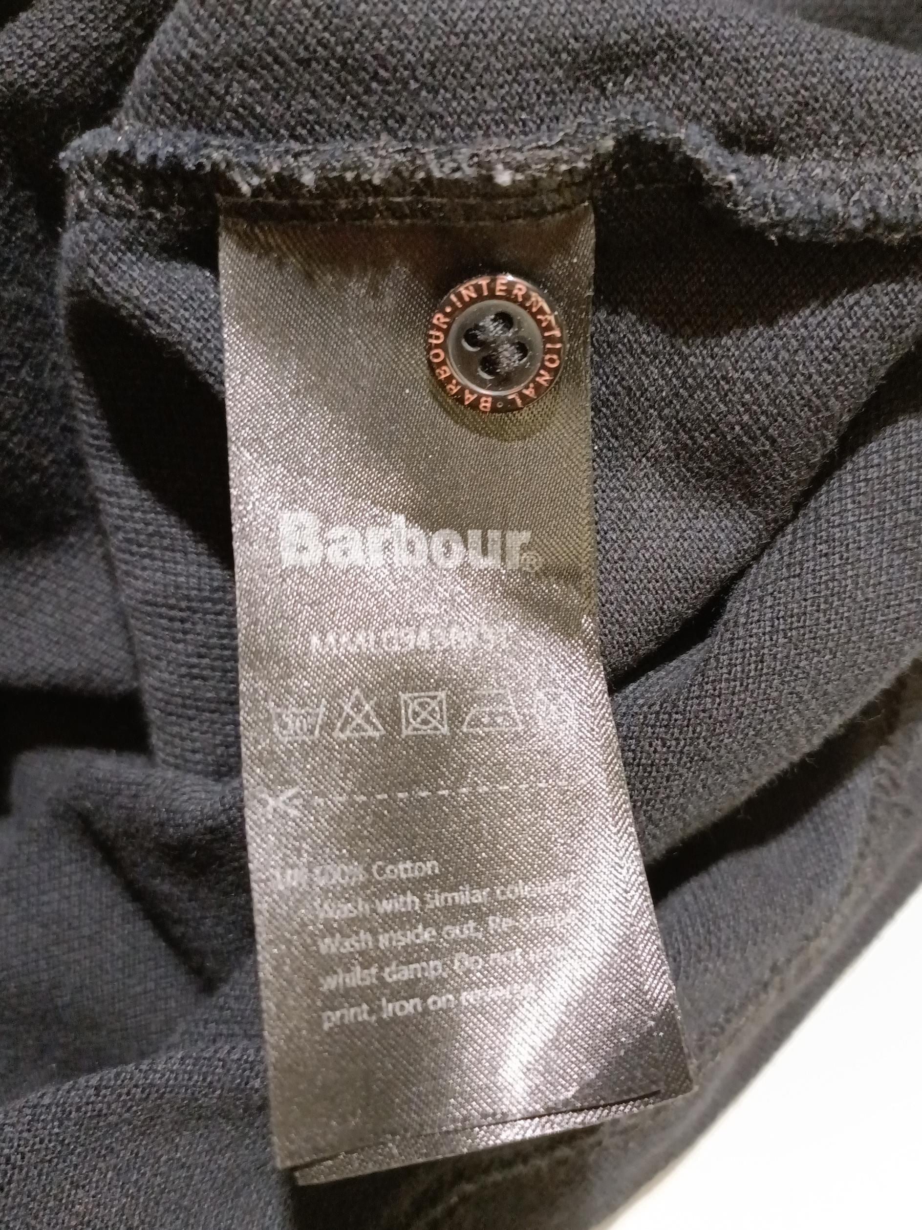 Barbour Men's Polo L Black 100% Cotton Basic - Image 6