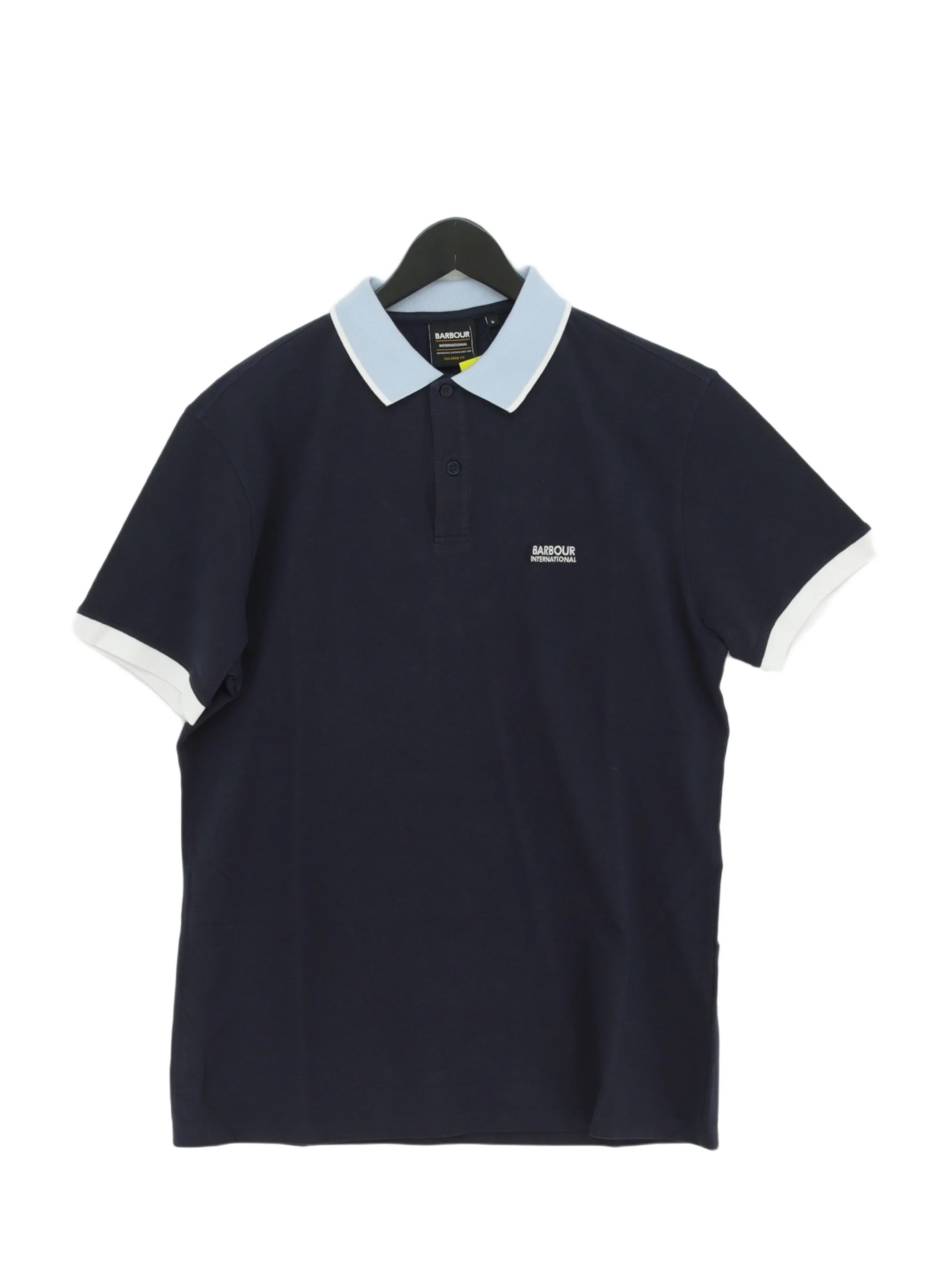 Barbour Men's Polo L Blue 100% Cotton Basic New with tags